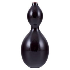 Nils Thorsson for Royal Copenhagen. Unique stoneware vase, double gourd-shaped.