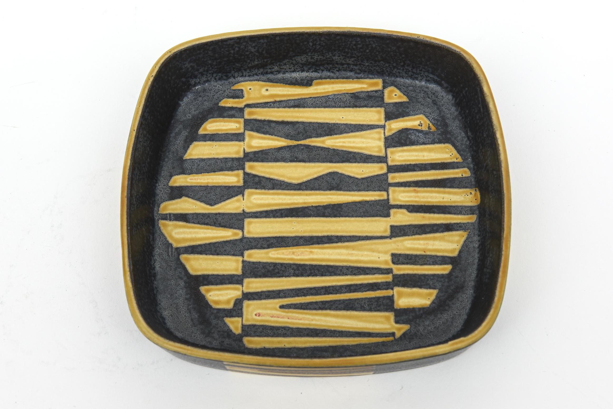 Nils Thorsson For Royal Copenhagen Vintage Geometric Glazed Ceramic Bowl 4