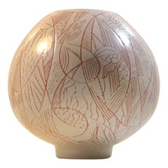 Nils Thorsson Ovoid Ceramic Vase for Royal Copenhagen, 1950s