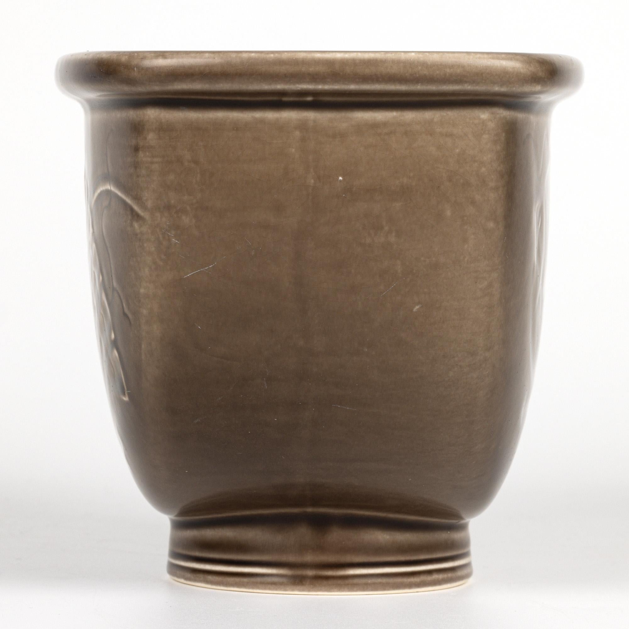 Nils Thorsson Royal Copenhagen Danish Aluminia Faience Solberg Vase For Sale 4