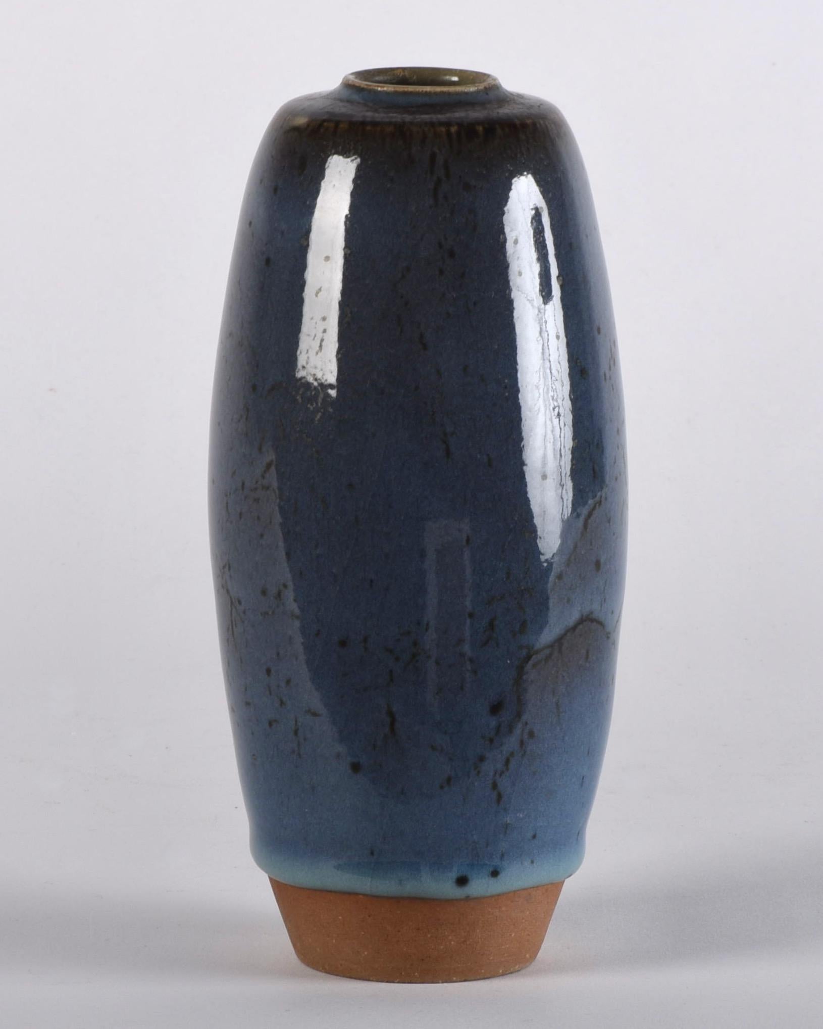 Scandinavian Nils Thorsson Royal Copenhagen Faience Studio Pottery Vase  For Sale