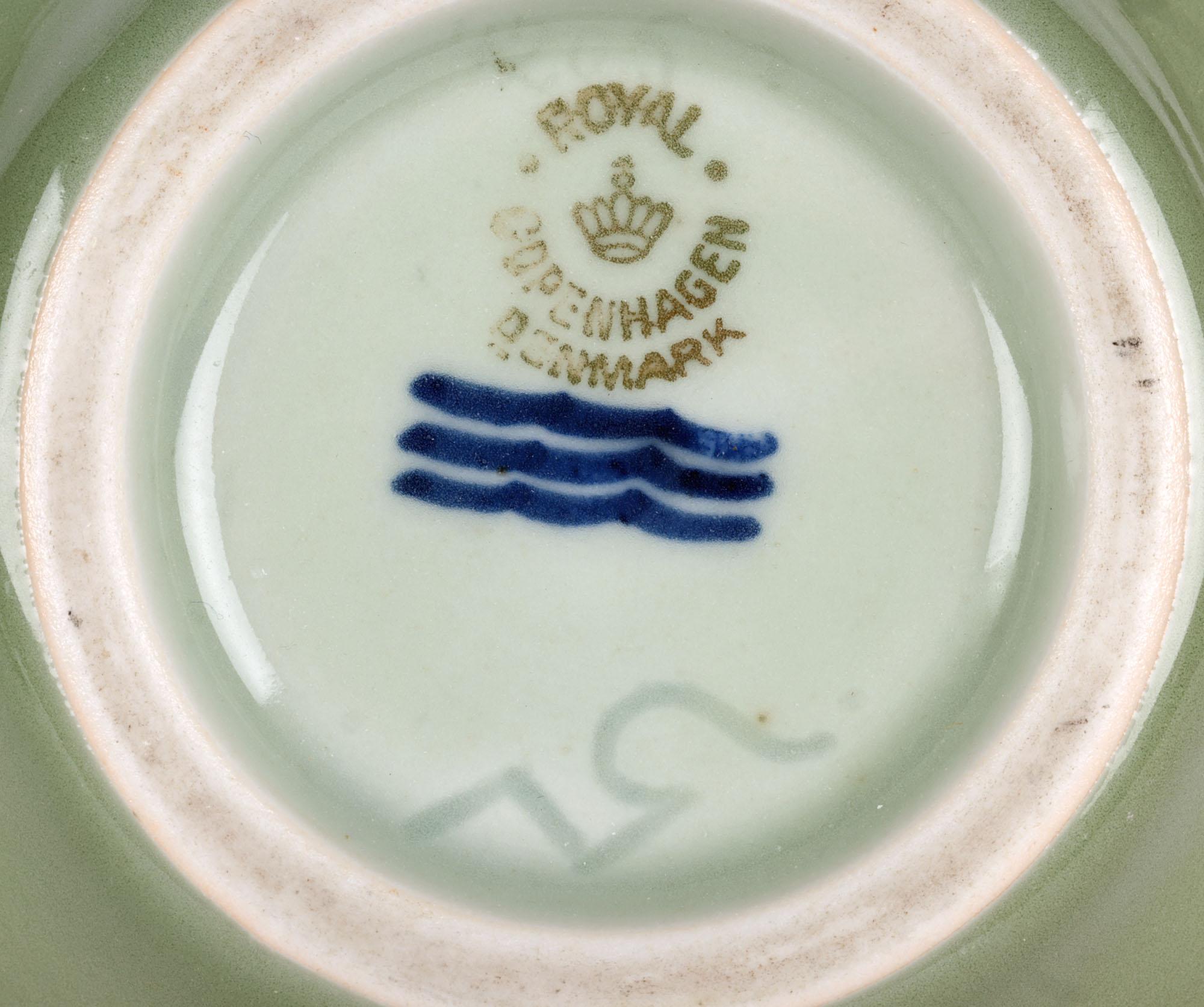 Nils Thorsson Royal Copenhagen Mid-Century Celadon Bowl For Sale 3