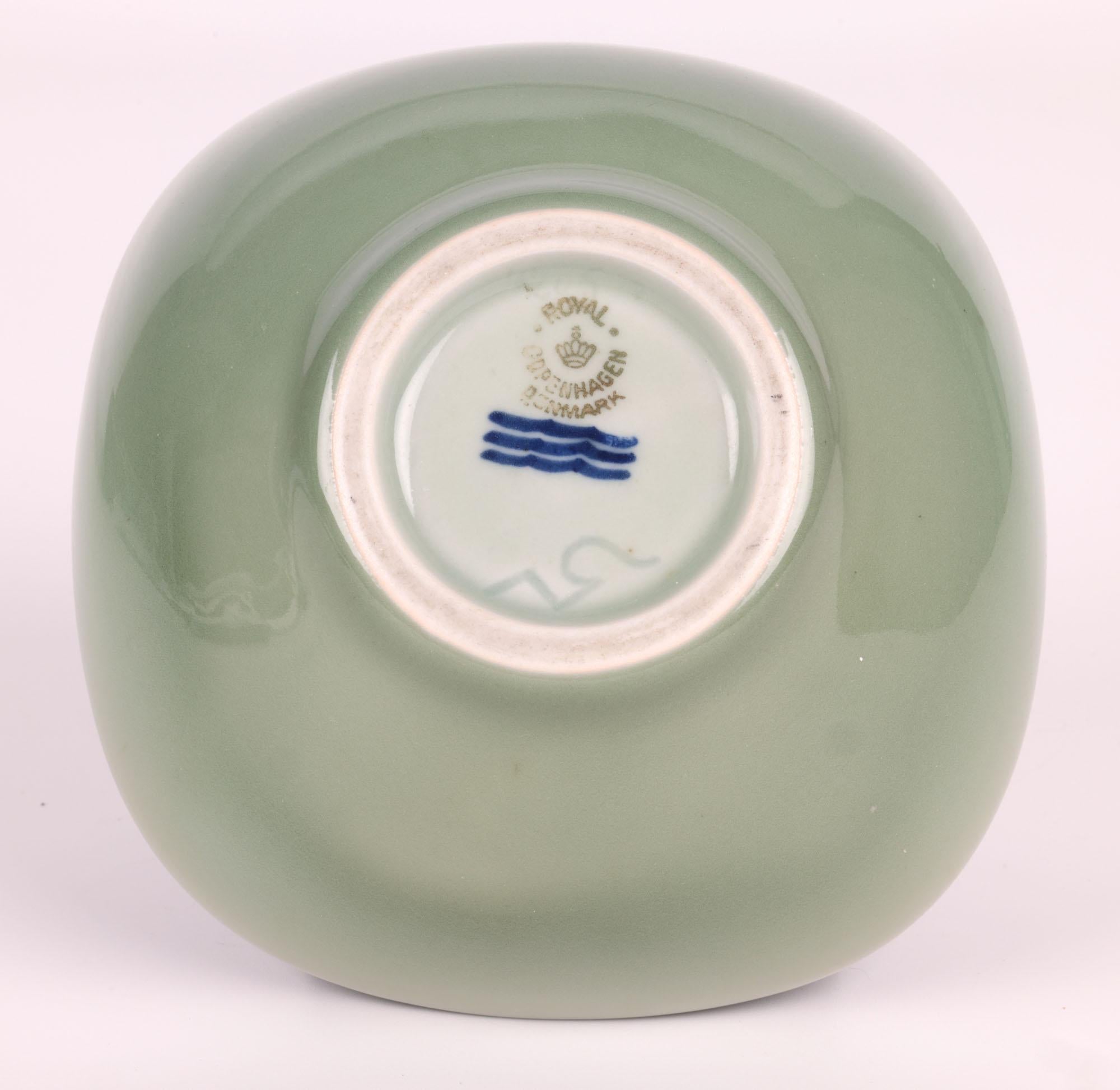 Nils Thorsson Royal Copenhagen Mid-Century Celadon Bowl For Sale 1