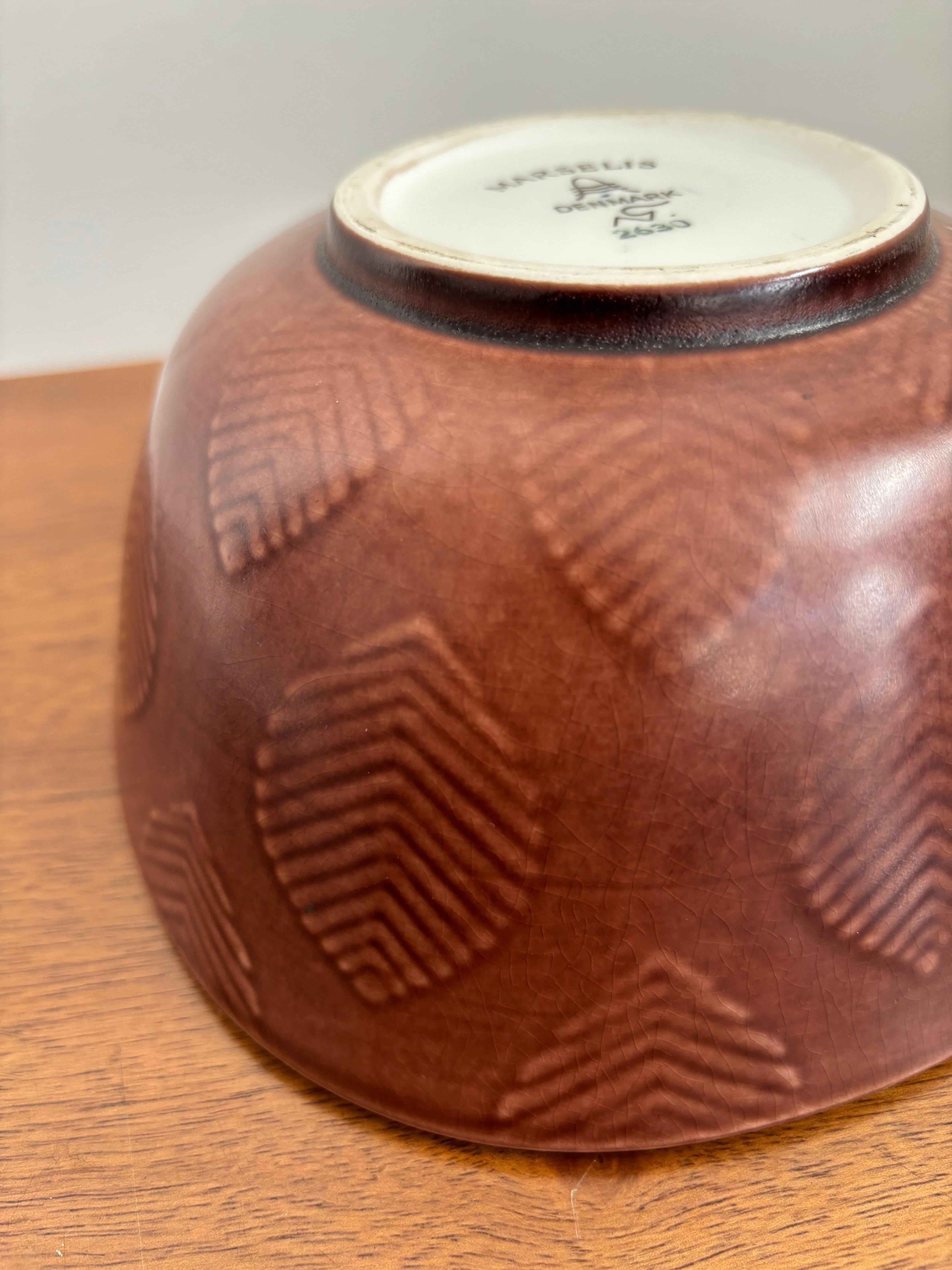 Peint à la main Bol scandinave en céramique Marselis de Nils Thorsson pour Royal Copenaghen, années 1950 en vente