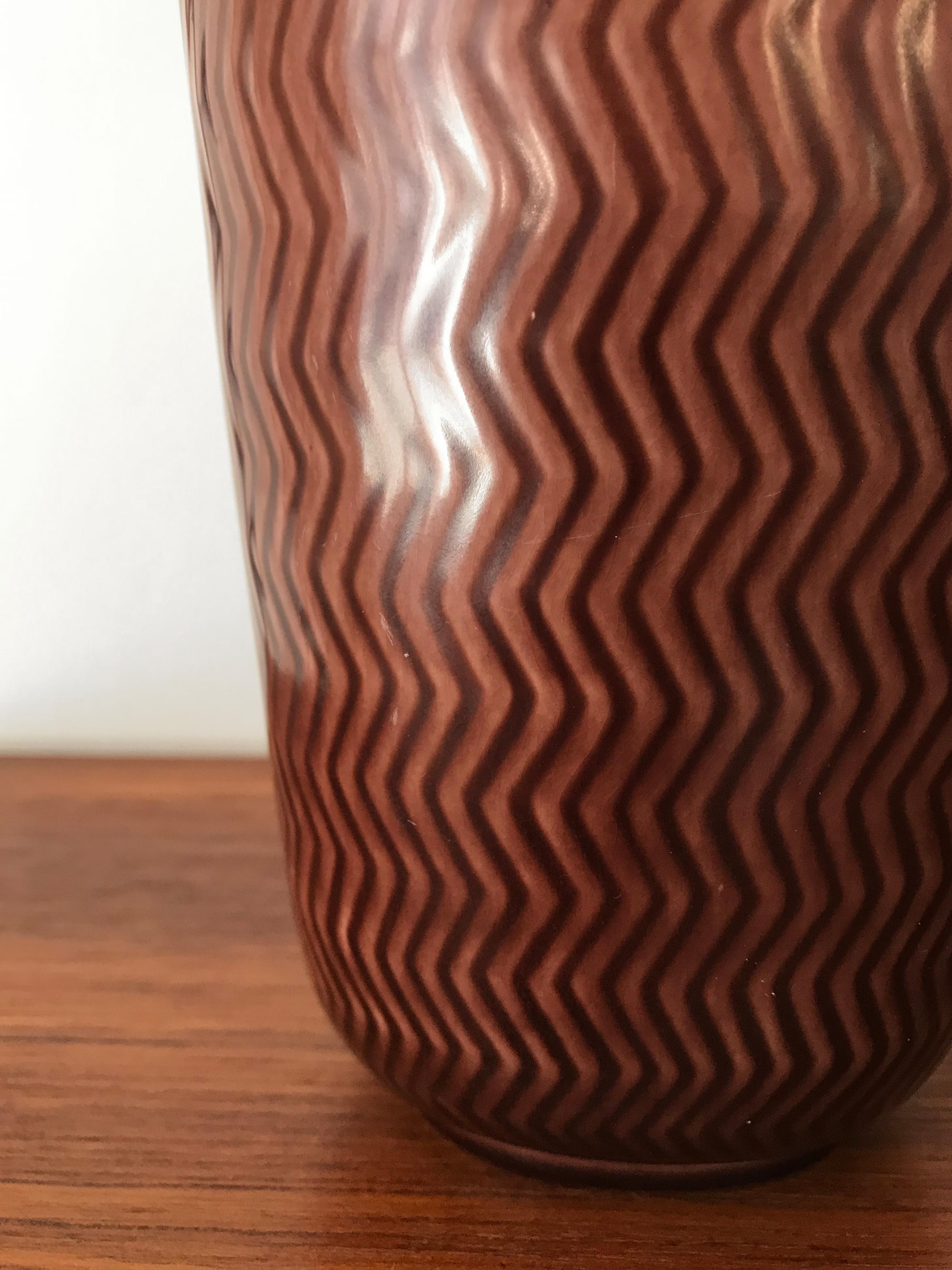 Danish Nils Thorsson Scandinavian Marselis Ceramic Vase for Royal Copenaghen, 1950s For Sale