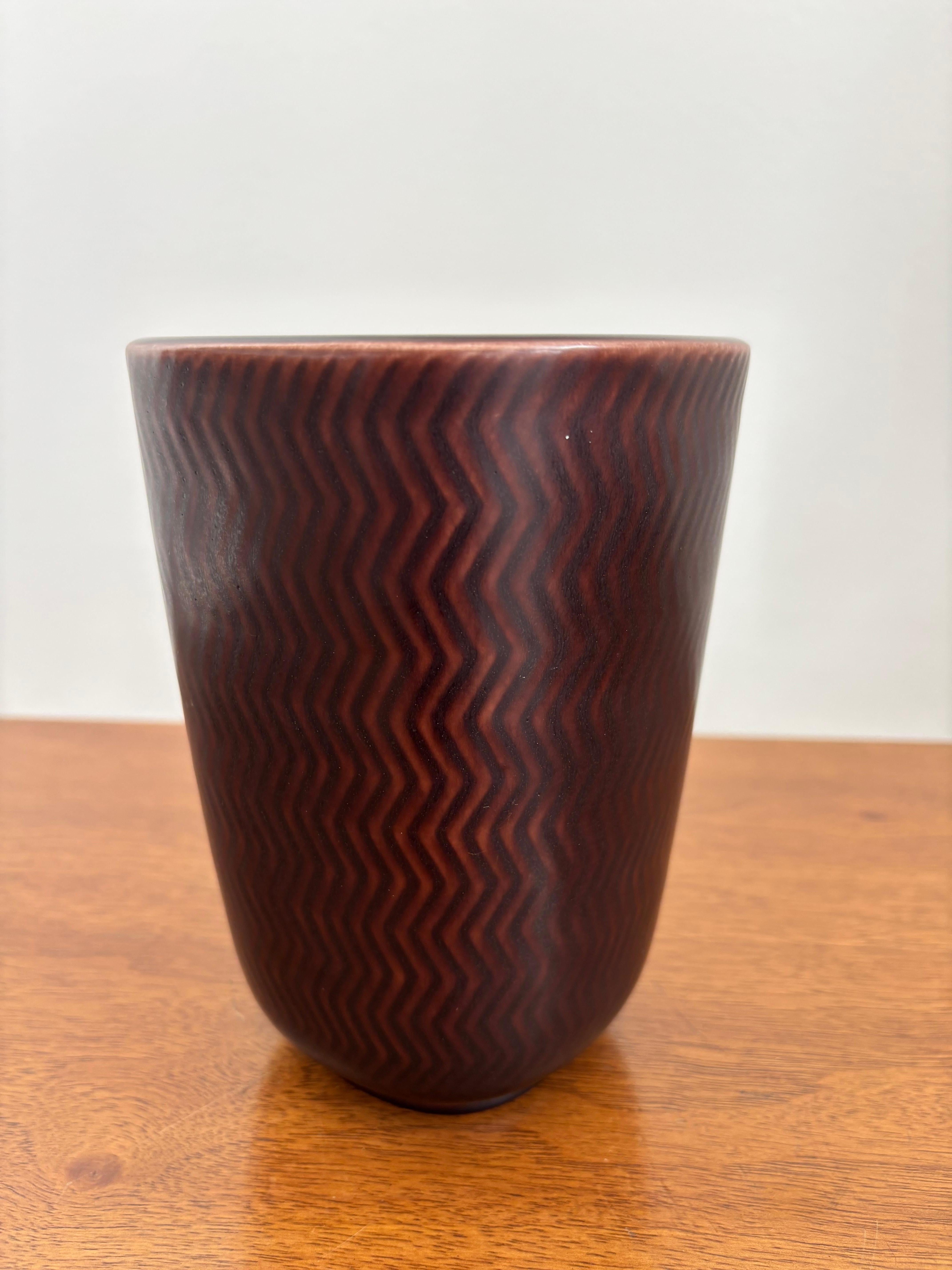 Mid-17th Century Nils Thorsson Scandinavian Marselis Ceramic Vase for Royal Copenaghen, 1950s For Sale