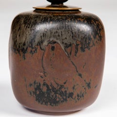 Nils Thorsson Stoneware Lidded Jar with Bronze Lid for Royal Copenhagen
