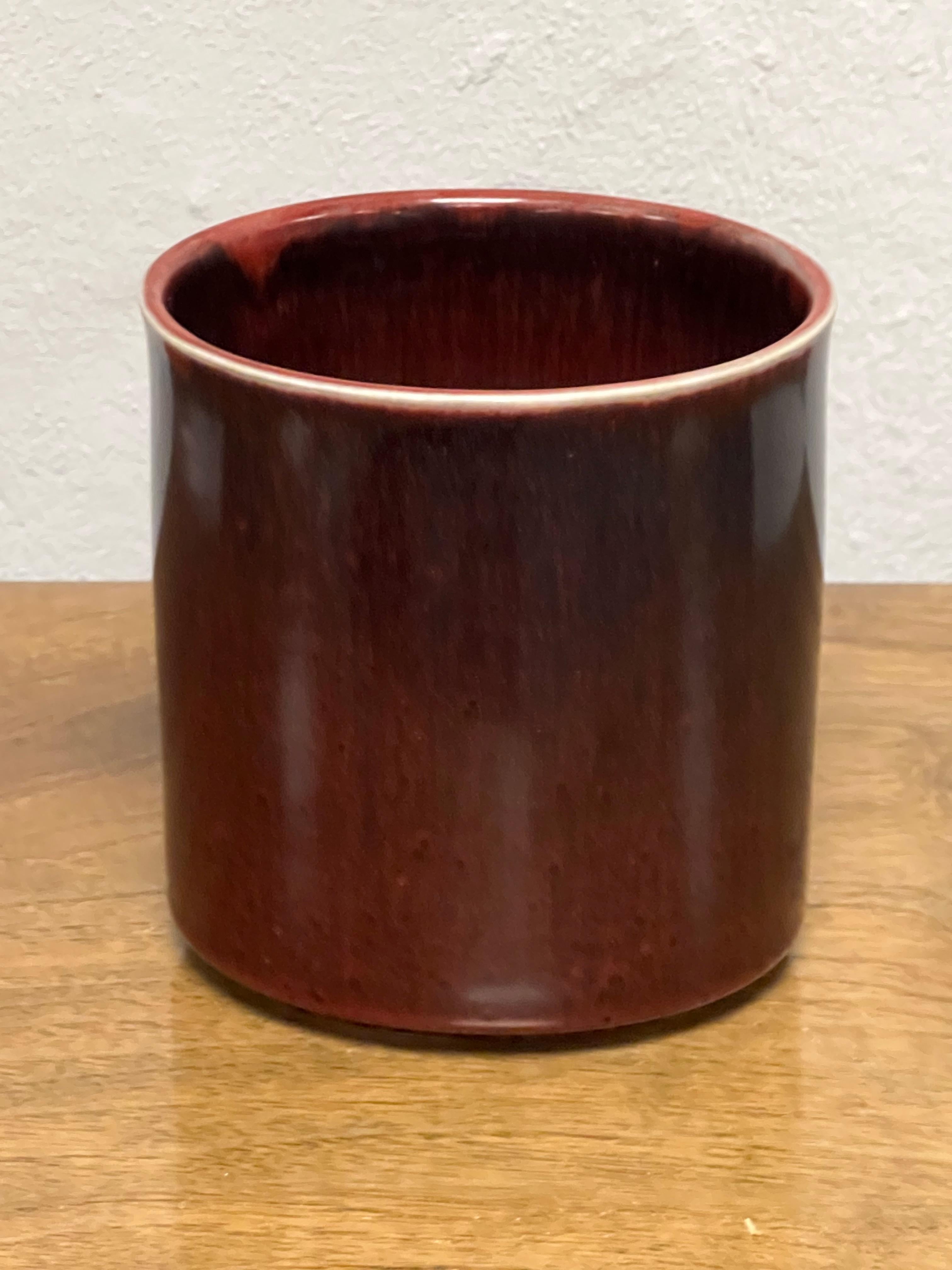 Scandinavian Modern Nils Thorsson, unique beaker-vase for Royal Copenhagen, c. 1940's. For Sale