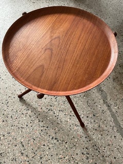 Nils Trautner Teak Folding Table Swedish Campaign Style