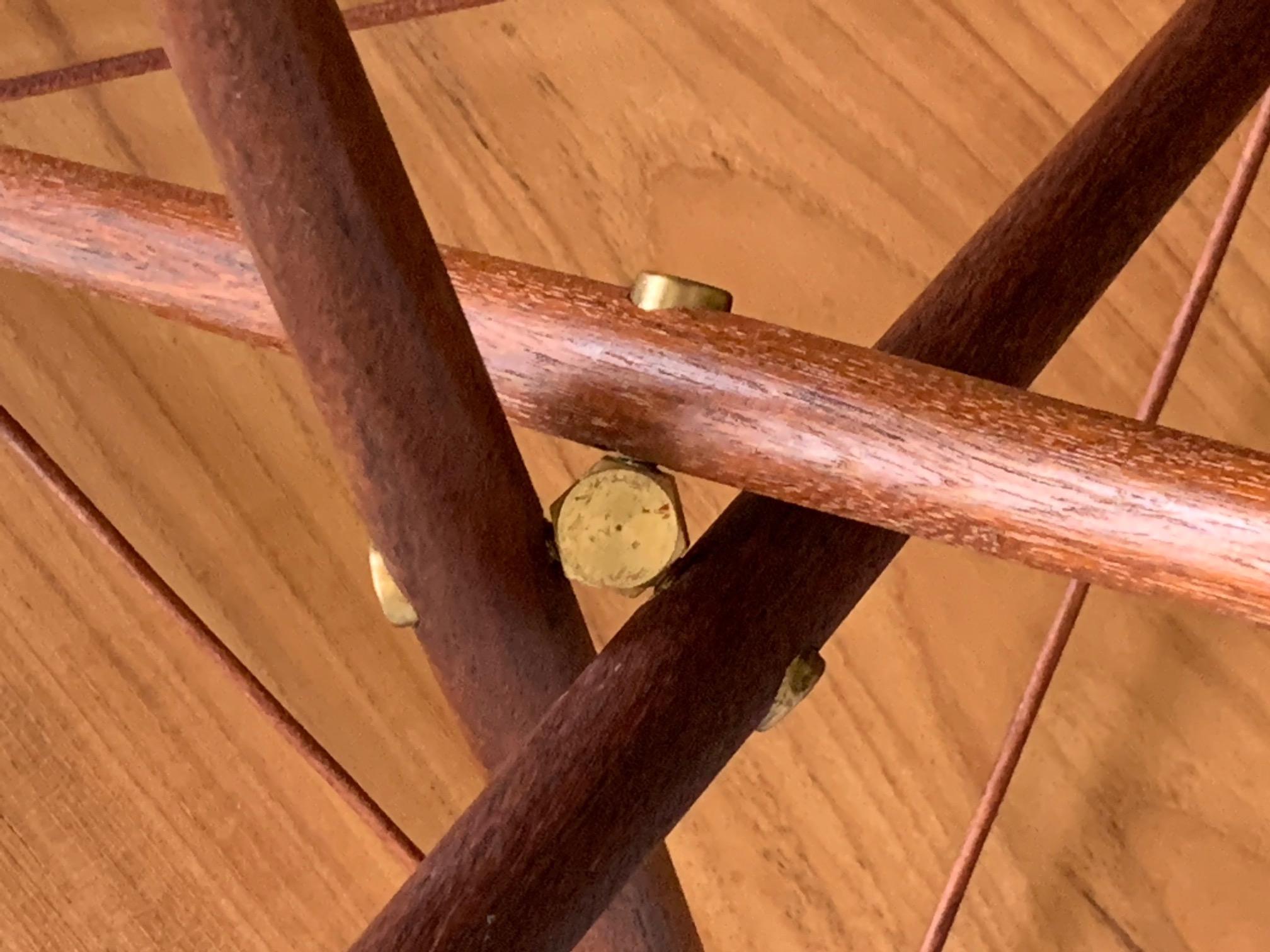 Nils Trautner Teak Folding Table Swedish Campaign Style 2