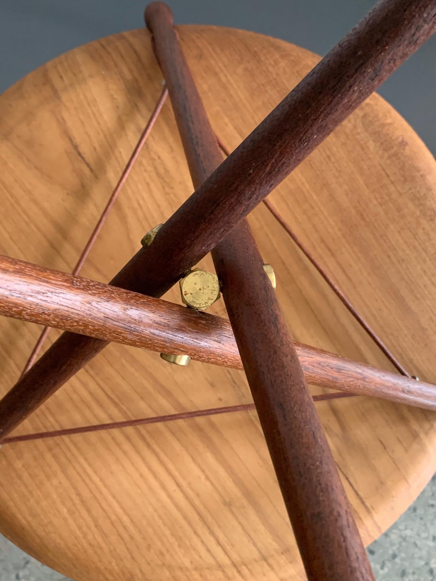 Nils Trautner Teak Folding Table Swedish Campaign Style 3