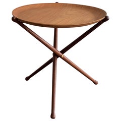 Nils Trautner Teak Folding Table Swedish Campaign Style