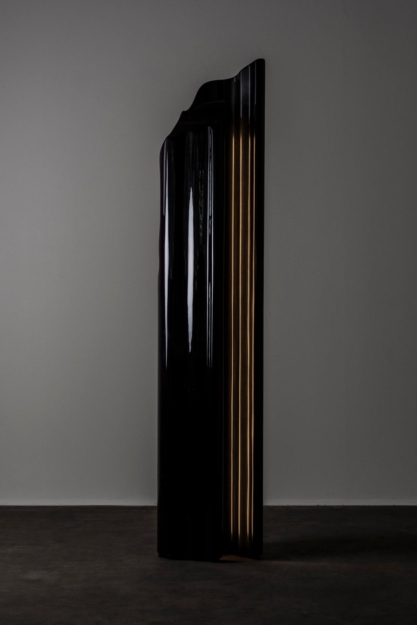 Guise floor lamp by Odd Matter, the Netherlands, 2019. Nilufar edition. Measures: 25 x 33 x H 161 cm, 9.8 x 13 x H 63.3 in. Guise explores the first encounter? Through the potential of spray painting. Surfaces protect what is below and allow us to