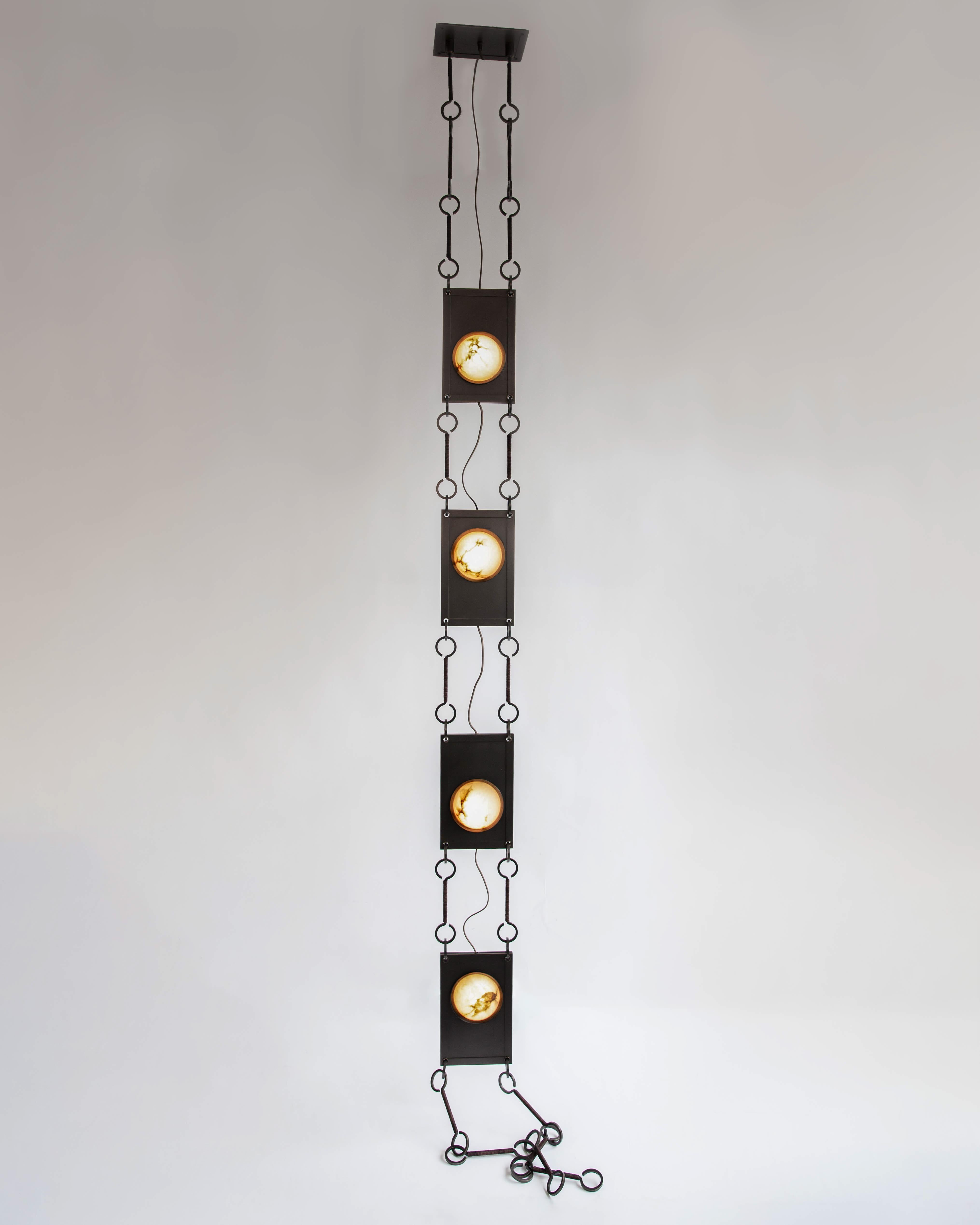 American Nima Drop Chandelier by M.Fisher x Remains Lighting Co. For Sale