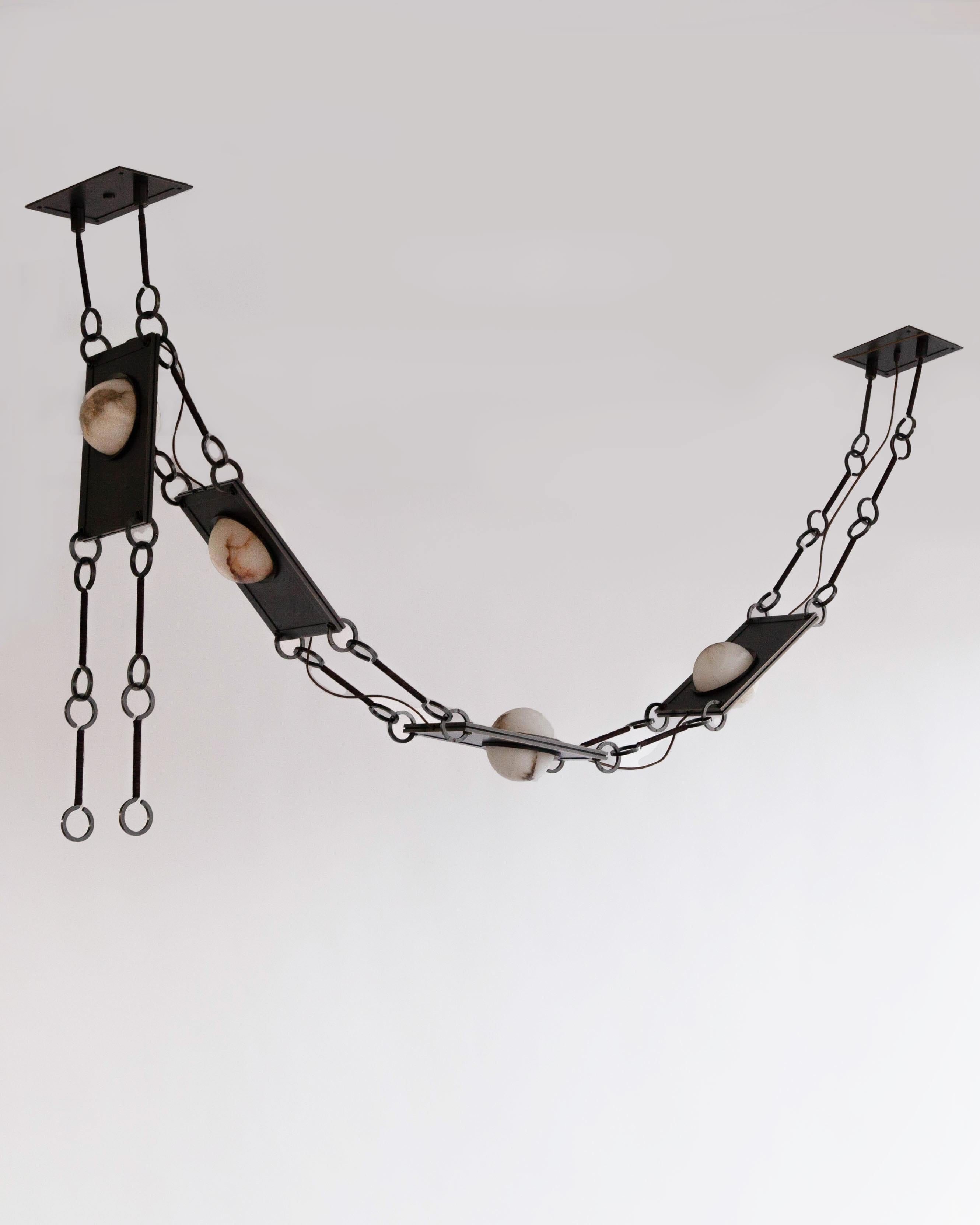 American Nima Swag Chandelier by M.Fisher x Remains Lighting Co. For Sale