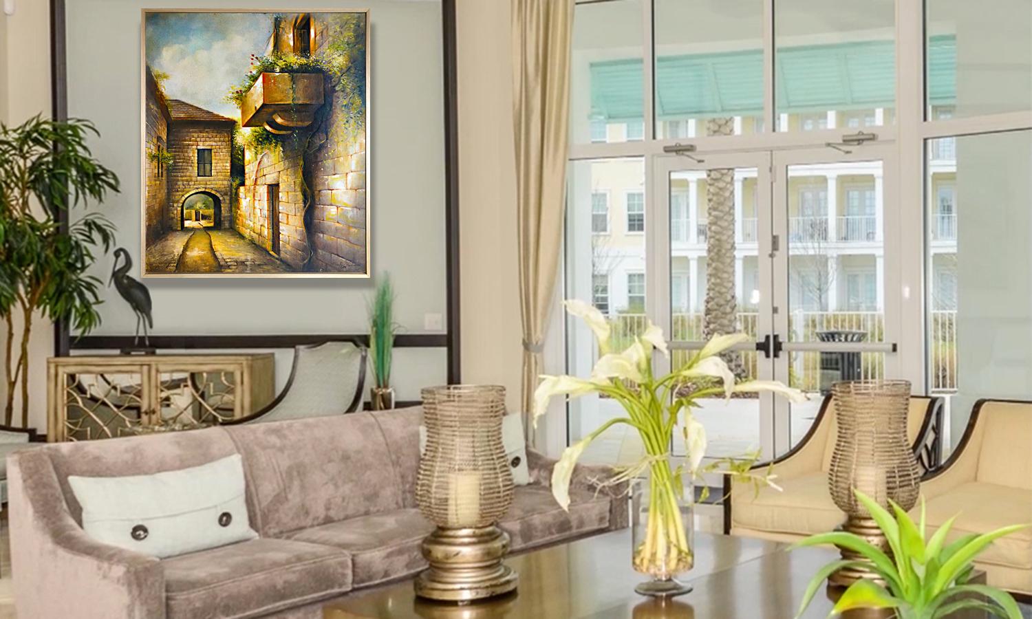 Strada di Aleppo Vecchia n. 6 - Interior Painting Marrone di Nimat Badawi