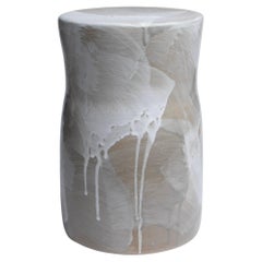 Nimbe 02 Hocker aus glasiertem Steingut von Pascale Girardin