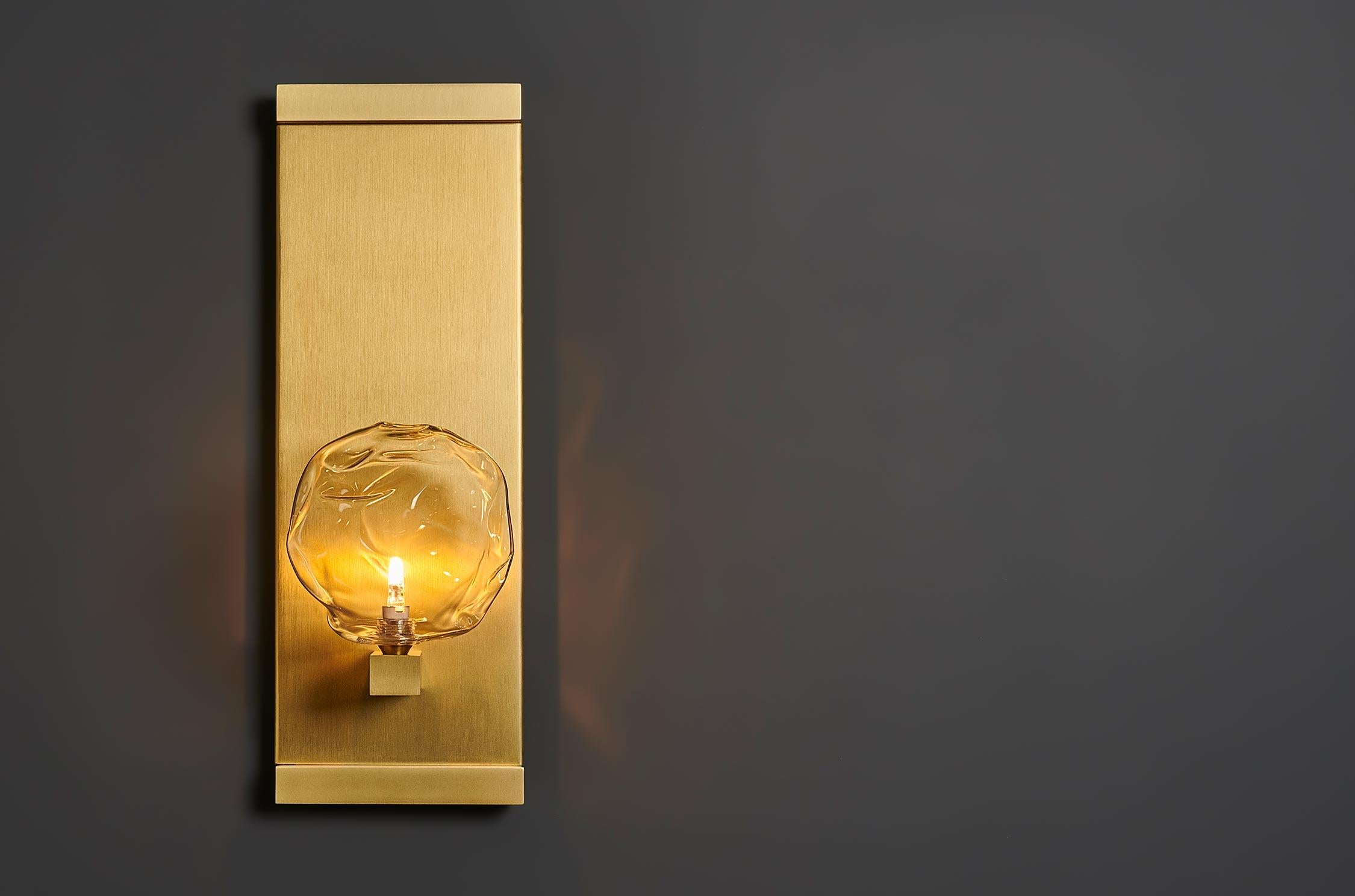 American Nimbus Blown Glass Luxe Wall Sconce for Hallways or Entryways by Shakuff For Sale