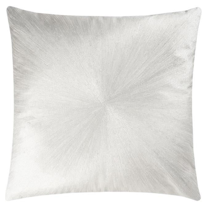 Nim Pillow, Aqua Silver Linen