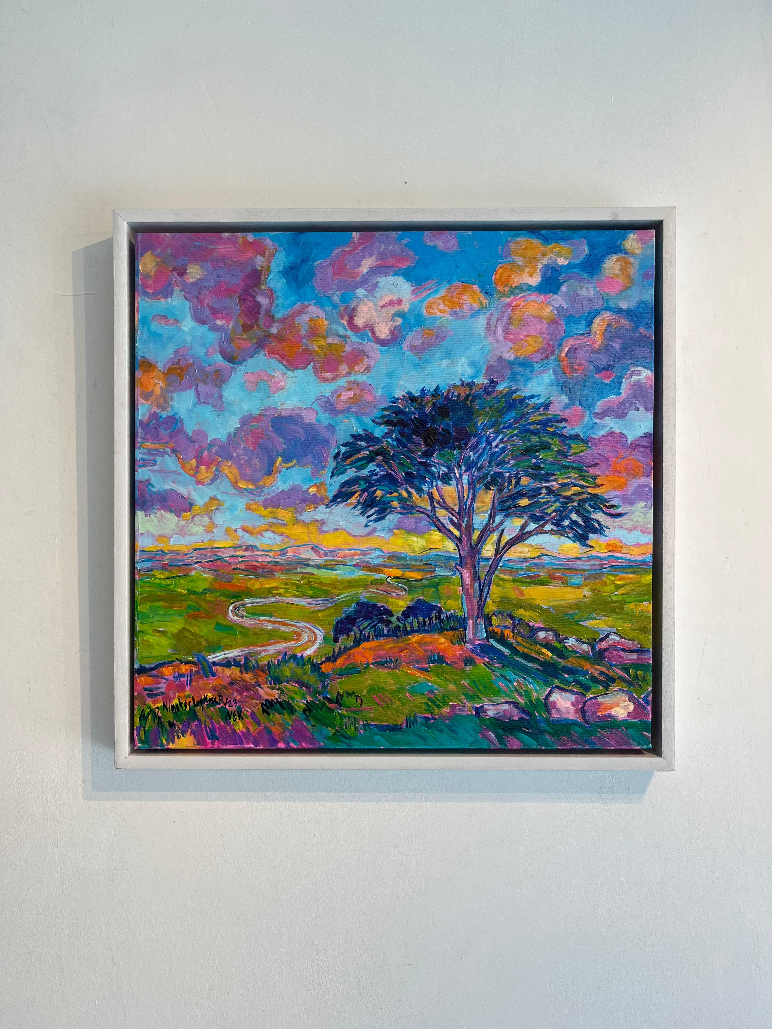 El camino de la esperanza-Pintura al óleo original de paisajes del impresionismo contemporáneo-Arte - Painting de Nimet Keser