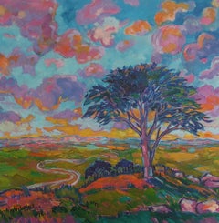 The Path to Hope-original contemporary impressionism oil landscape painting-Art