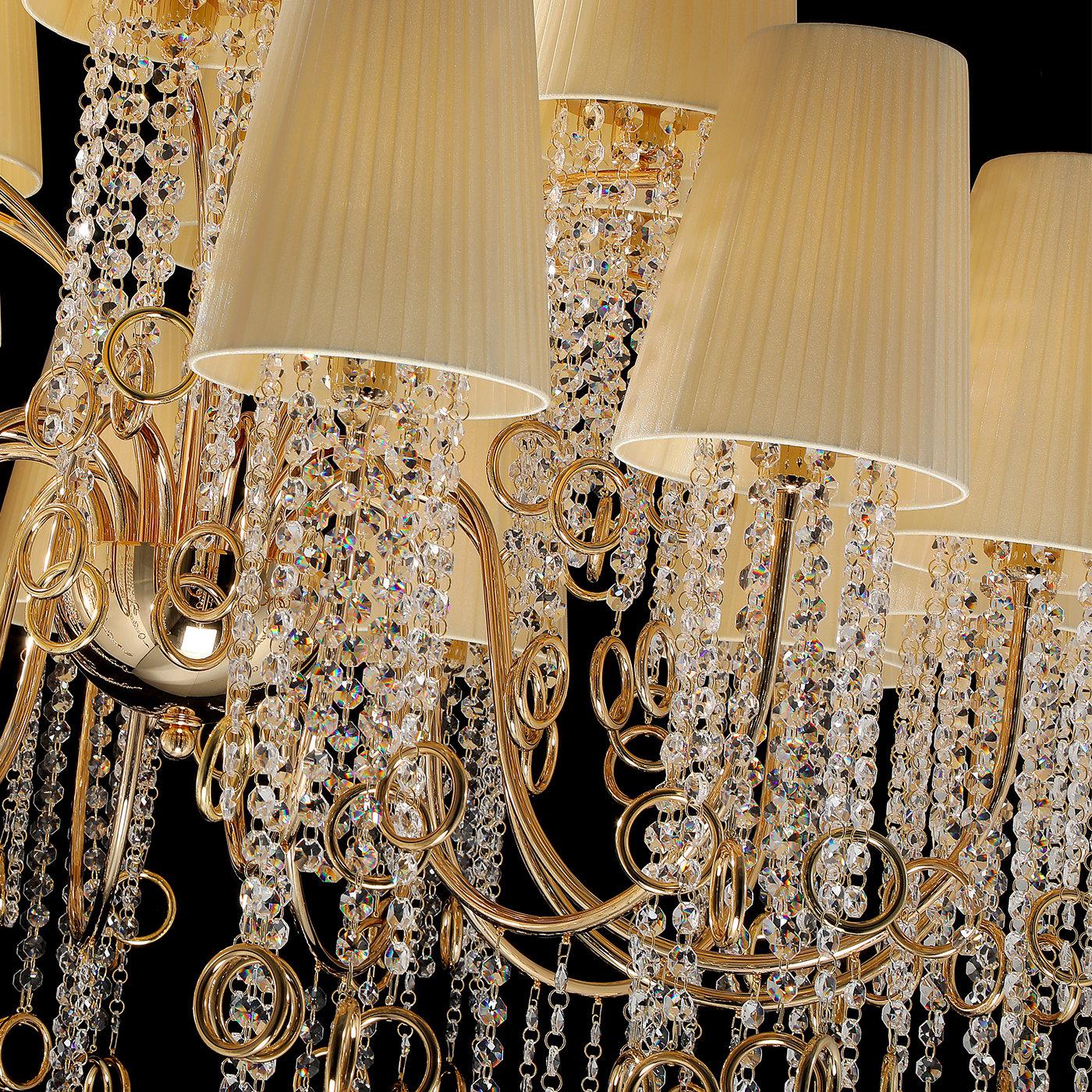 Modern Nina 18-Light Chandelier For Sale