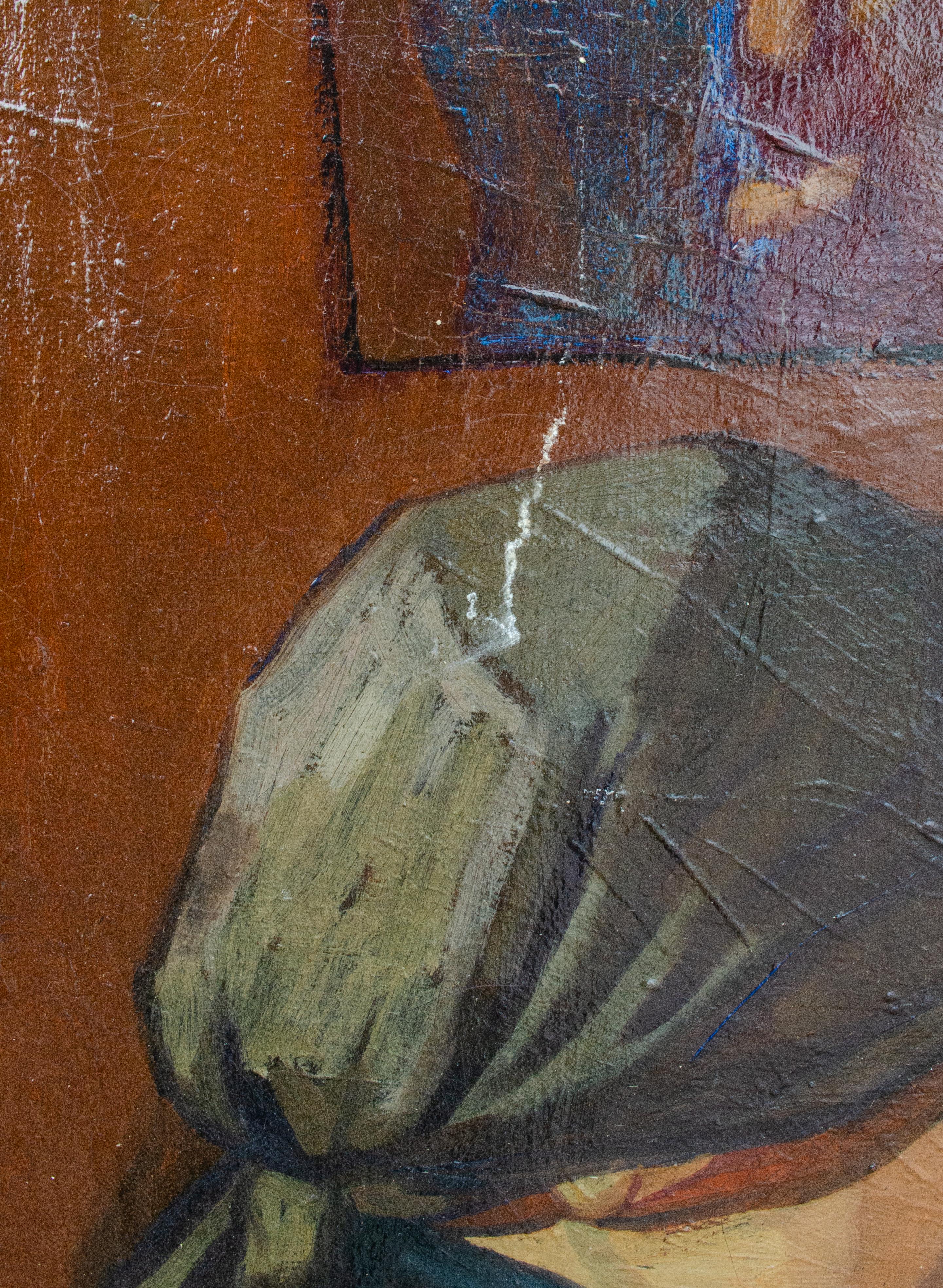 Nina Arbore (Romanian, 1889-1942)
Untitled, c. 1910s-1940s
Oil on canvas
20 1/4 x 25 in.
22 3/4 x 27 1/4 x 1 in.
Signed lower right: Nina Arbore

She took her first art lessons from Nicolae Vermont while she was attending the public schools in
