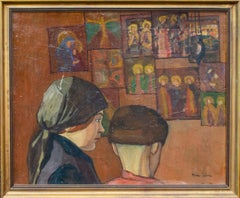 Signiertes Gemälde der rumänischen Künstlerin Nina Arbore (1889-1942)