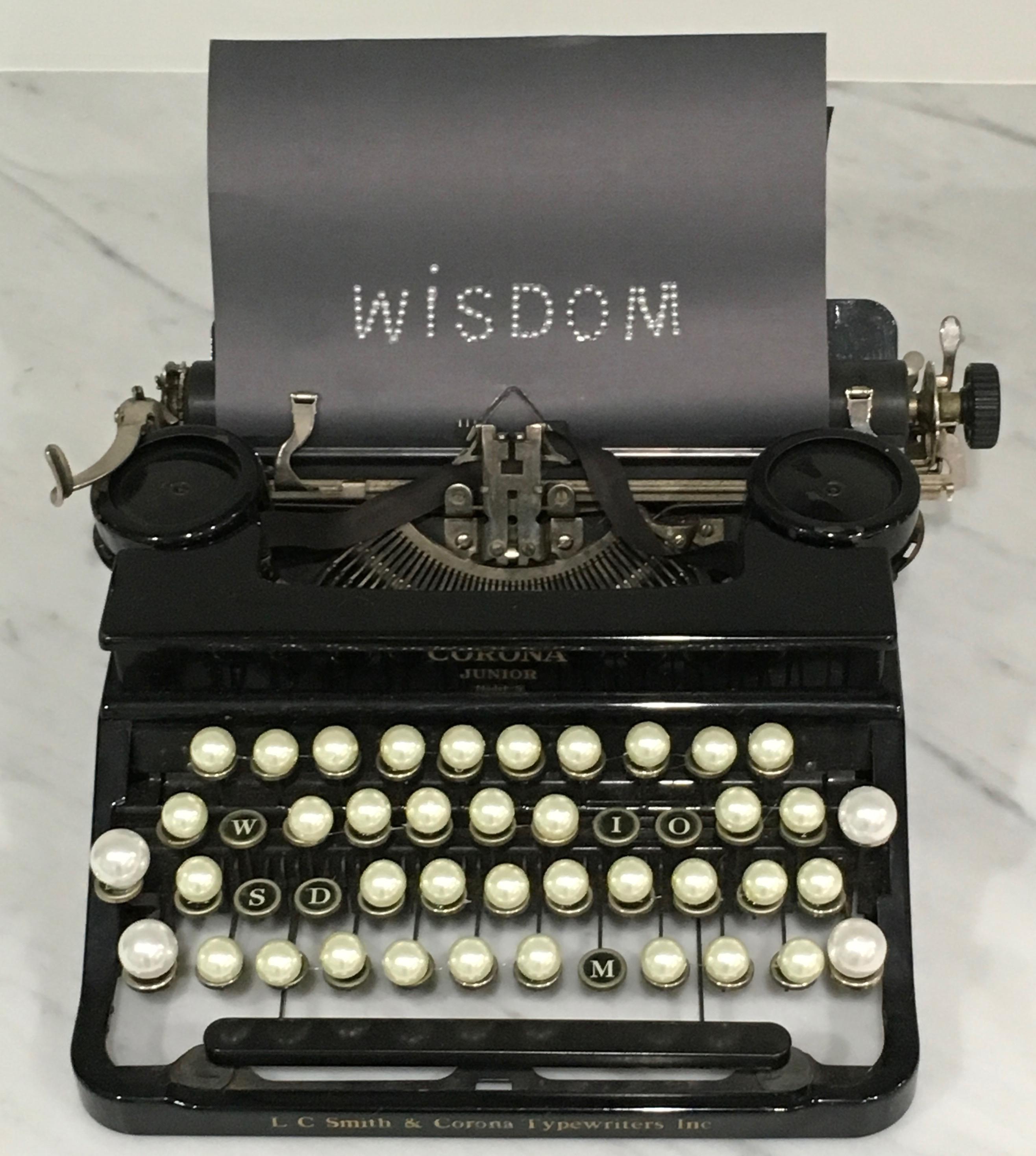 Nina Bentley Color Photograph - Pearls of Wisdom, Limited Edition photograph, typewriter, vintage, Framed