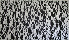 Nina Bovasso, Horizontal Black and White Snoopies on Canvas