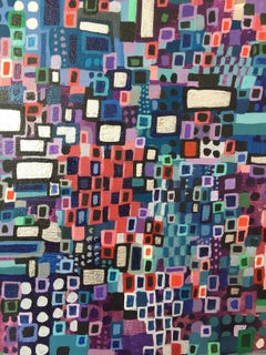Purple Grid in Grid Cityscape