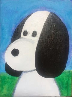Self Portrait as Snoopy on a Nice Day on 6 x 8 inch canvas.