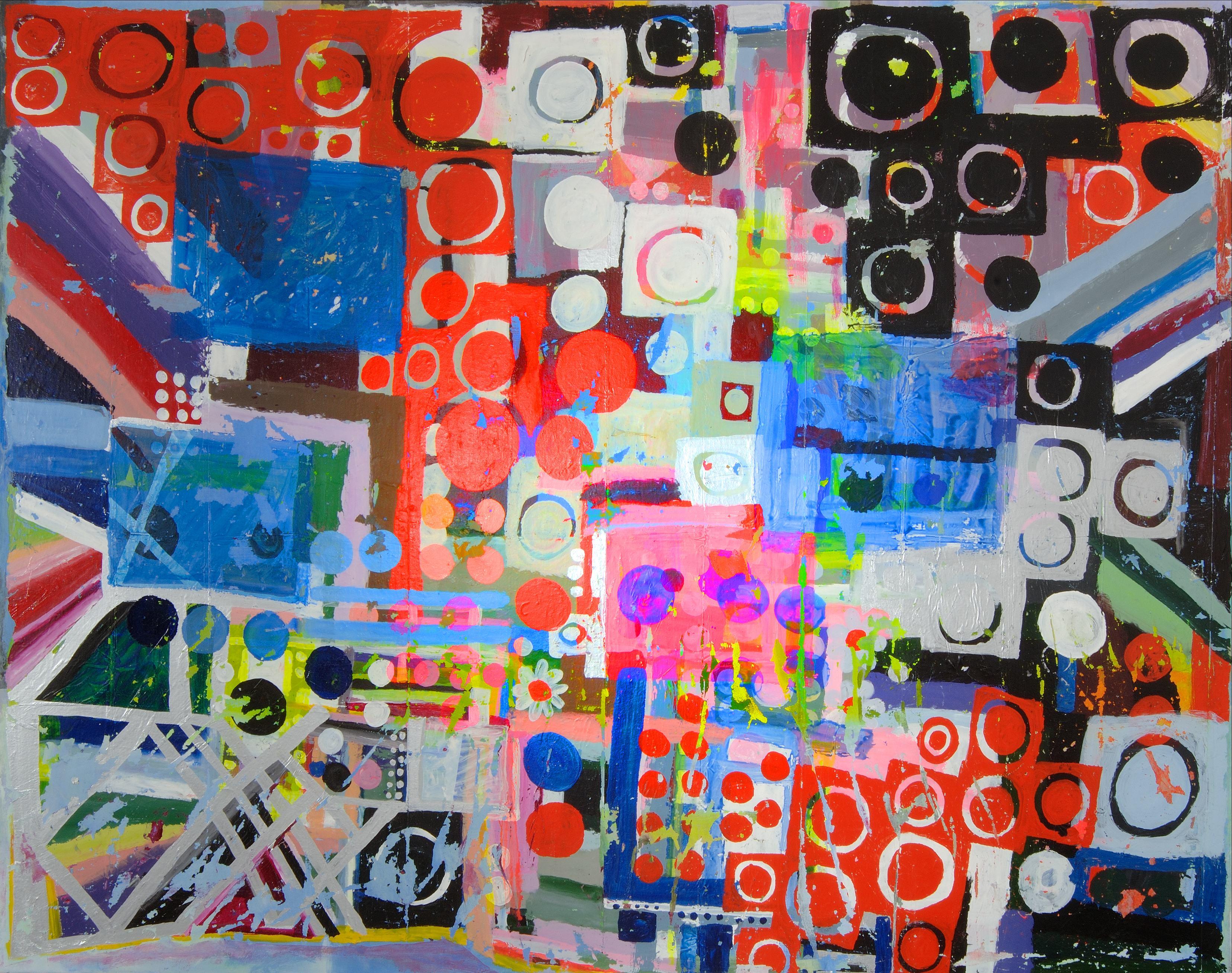 Nina Bovasso Abstract Painting – Übertragungsgemälde Nummer 4