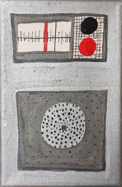 Transistor Radio Painting on Canvas 4x6 inches Mute series by Nina Bovasso