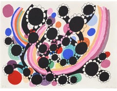 Nina Bovasso - Black Flowers w Rainbow Colors Black Flowers w Rainbow Colors
