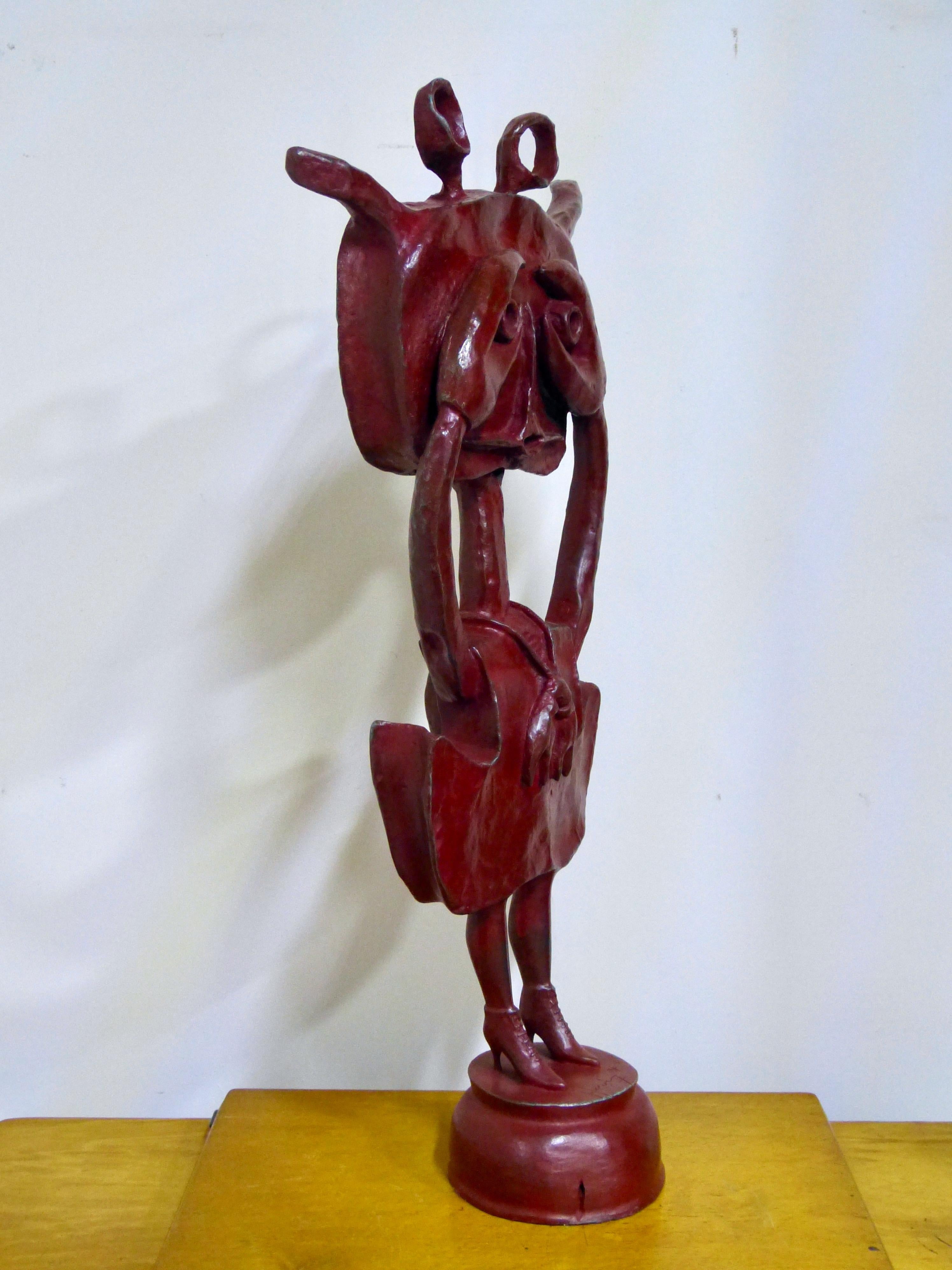 Mexican Niña Cangrejo 'Crab Girl' Bronze Sculpture by Oaxacan Artist Sergio Hernandez For Sale
