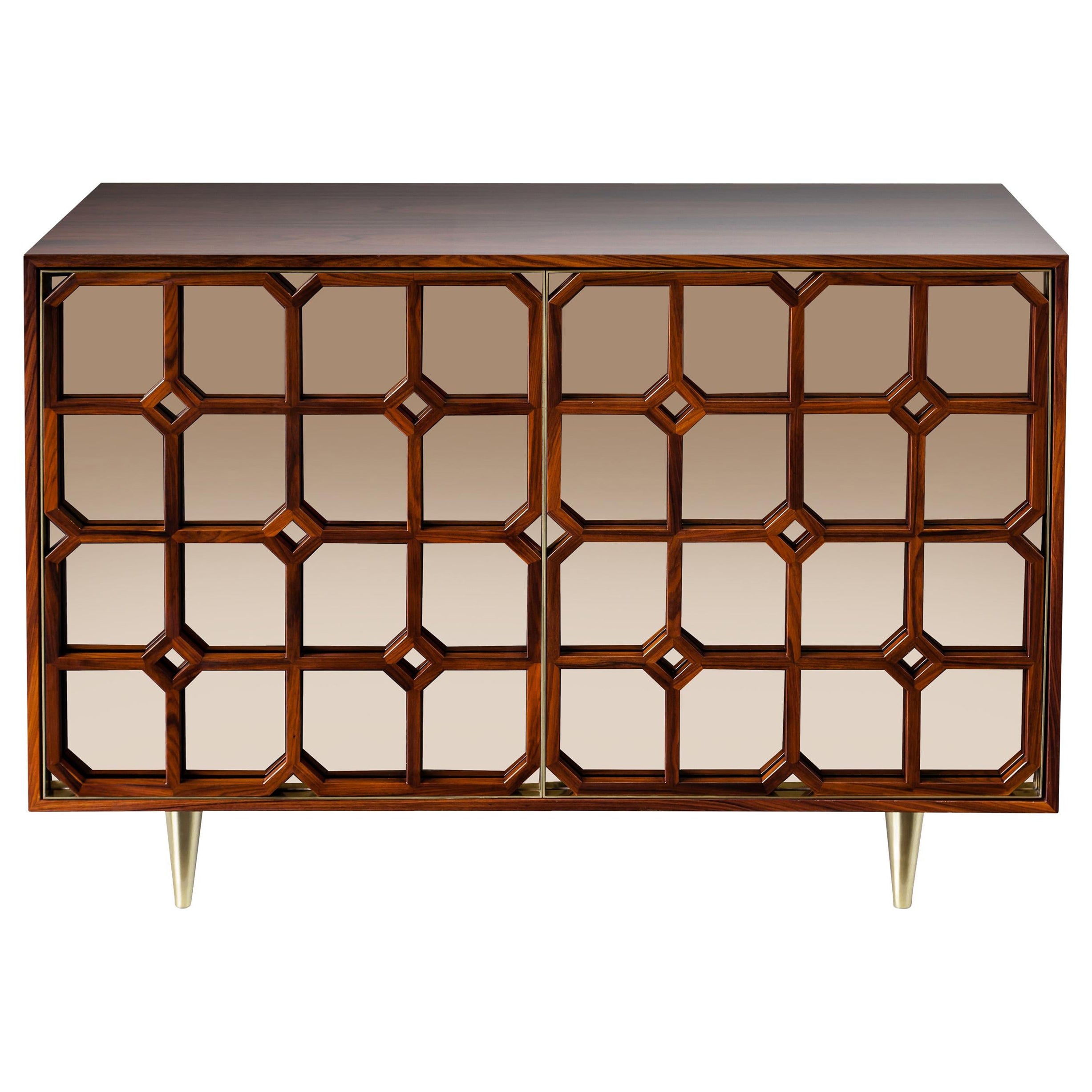 Nina Credenza Natural Wood Handmade Sophisticated Details 120