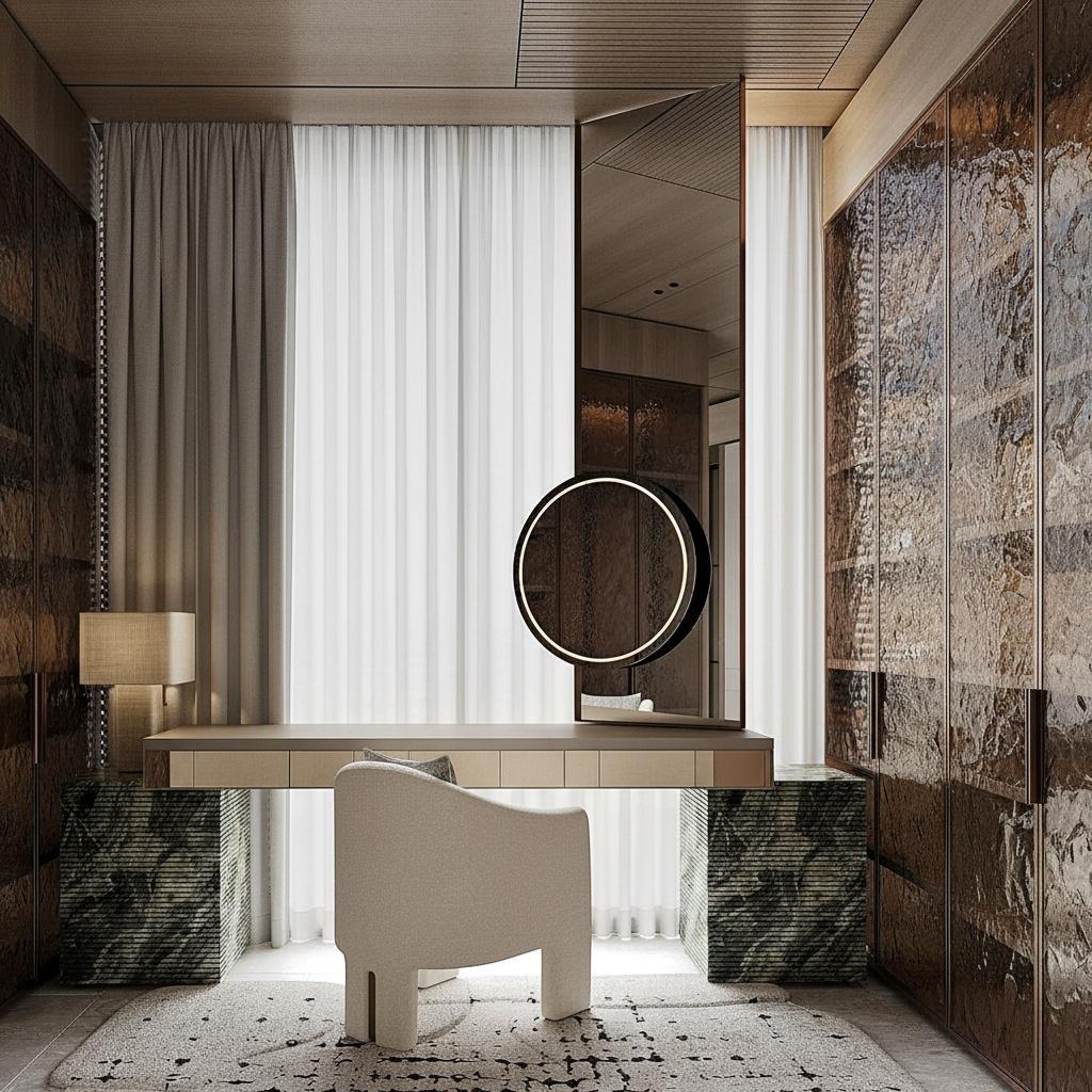 Nina Dining Chair ist ein mit Bouclé gepolsterter Esszimmerstuhl, der als ruhige architektonische Linie um den Tisch herum konzipiert ist. Seine Präsenz ist ruhig und präzise und wurde für Innenräume entworfen, in denen Proportionen und MATERIAL