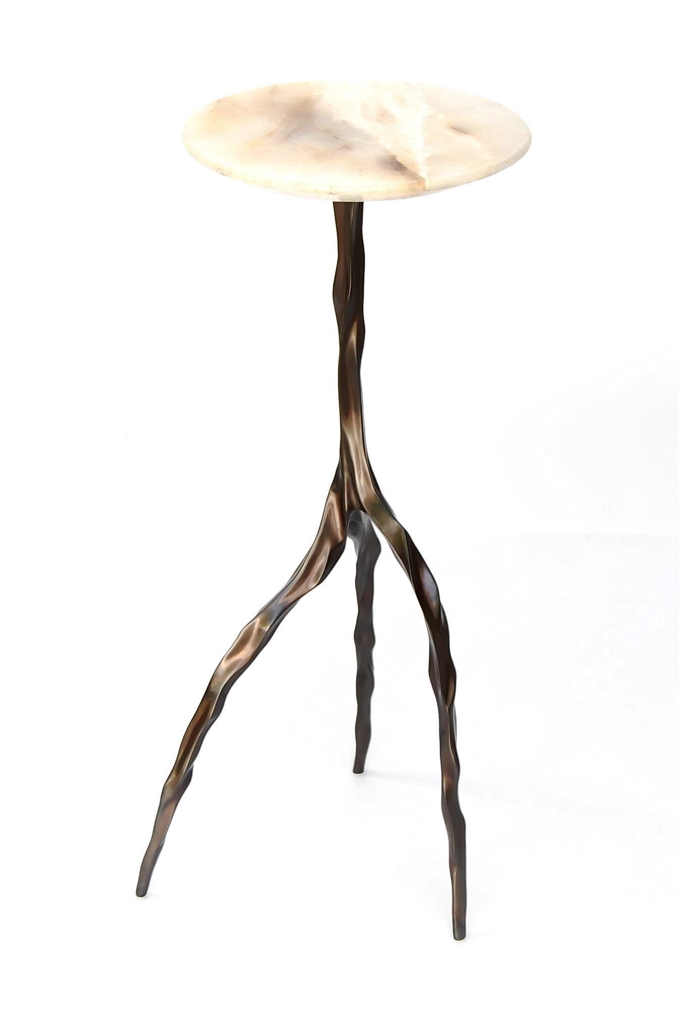 Other Nina Drink Table with Onyx Top by Fakasaka Design For Sale