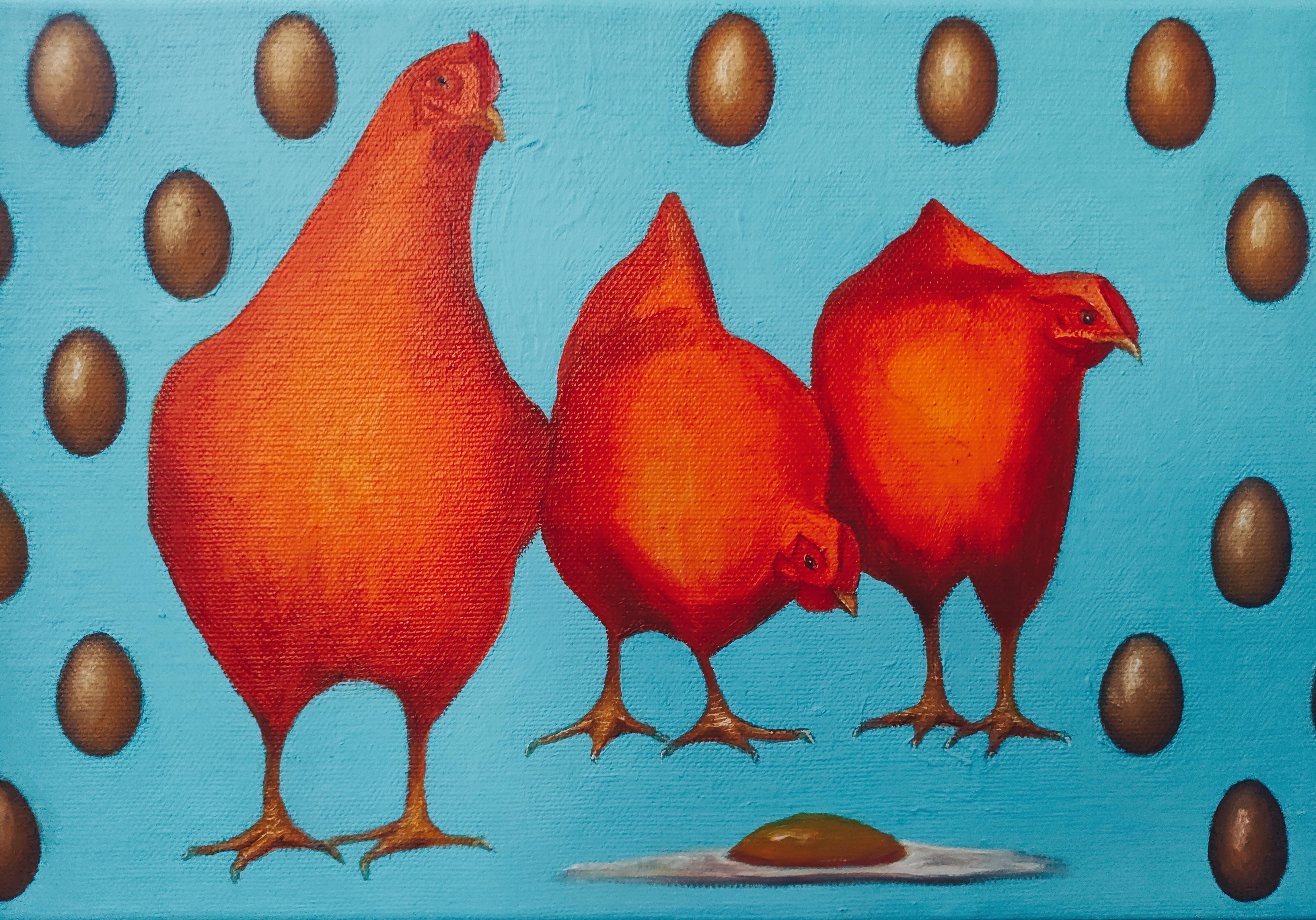 MERKANTILISMUS (Blau), Animal Painting, von Nina Fedotova