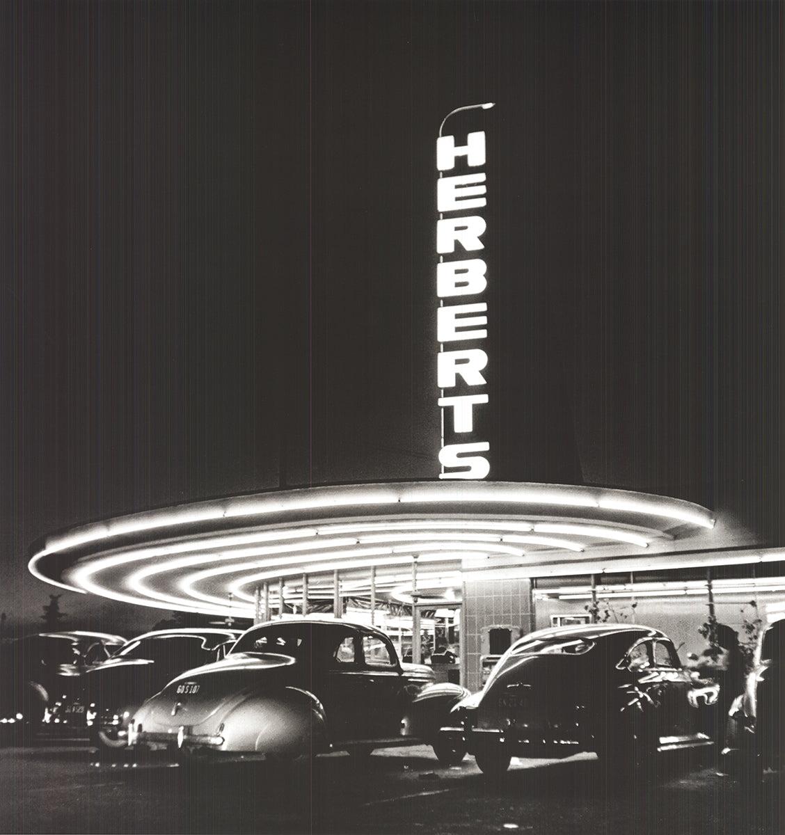 Nina Leen 'Neon Drive-In Diner' 1997- Offset Lithograph For Sale 1