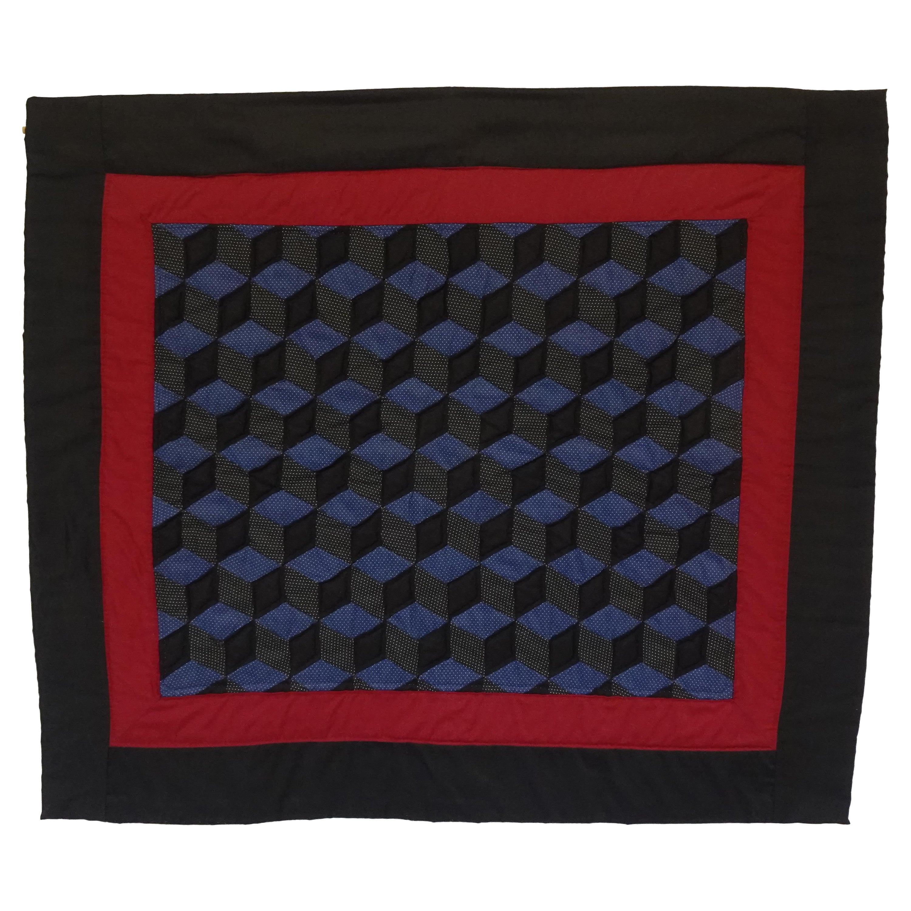 Nina M. Groves Master Quilter Small Geometric Wall Hanging Quilt