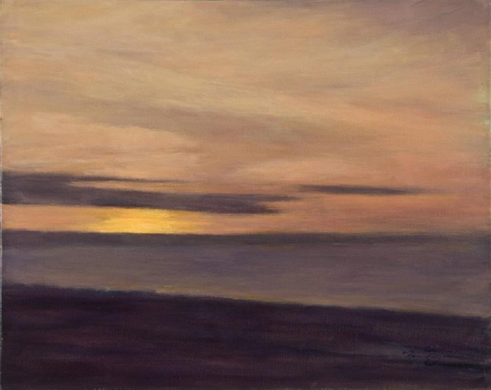 Nina Maguire Landscape Painting – Montauk Sonnenuntergang