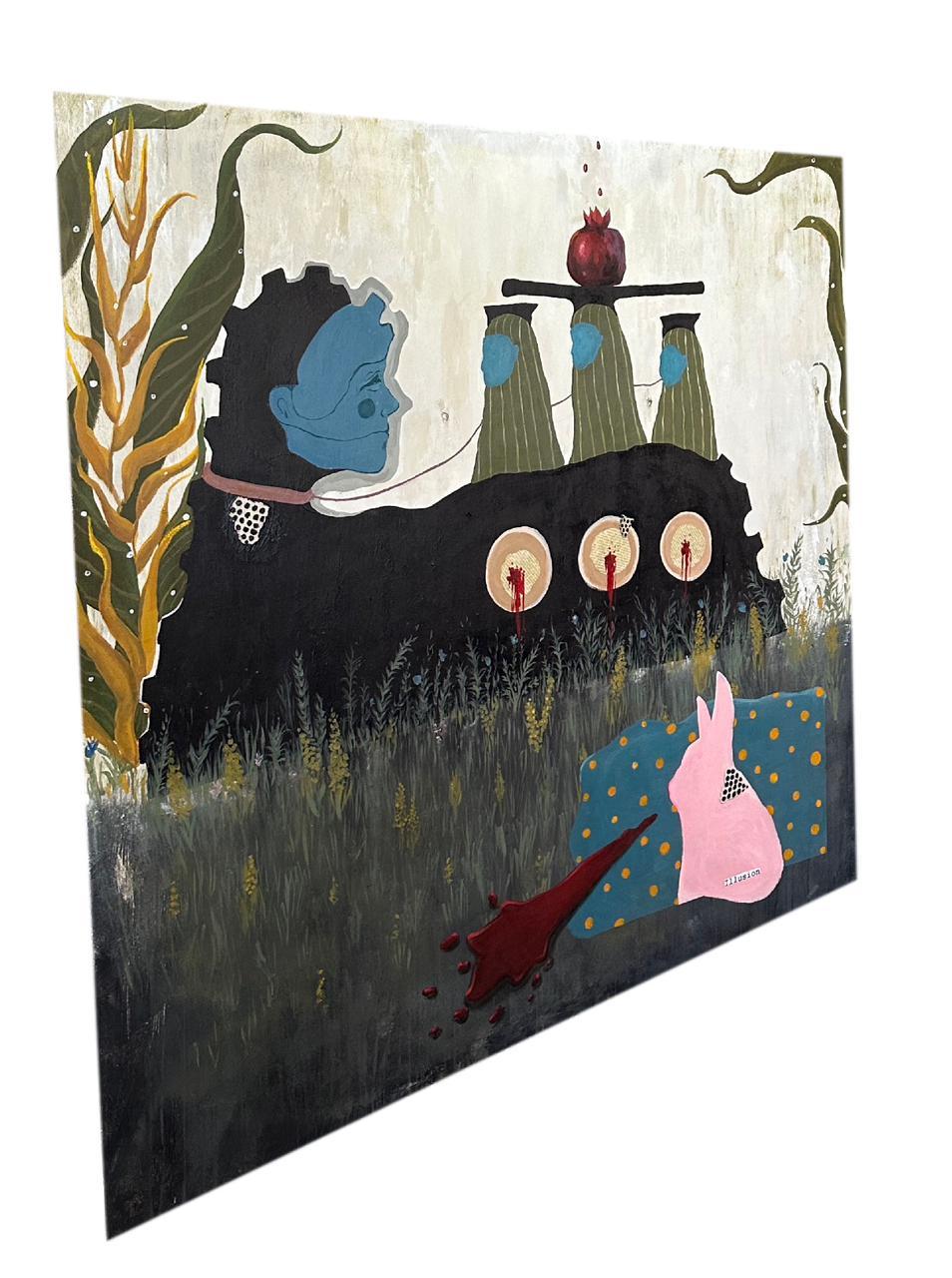 Arte contemporanea georgiana di Nina Narimanishvili - L'illusione della paura in vendita 2