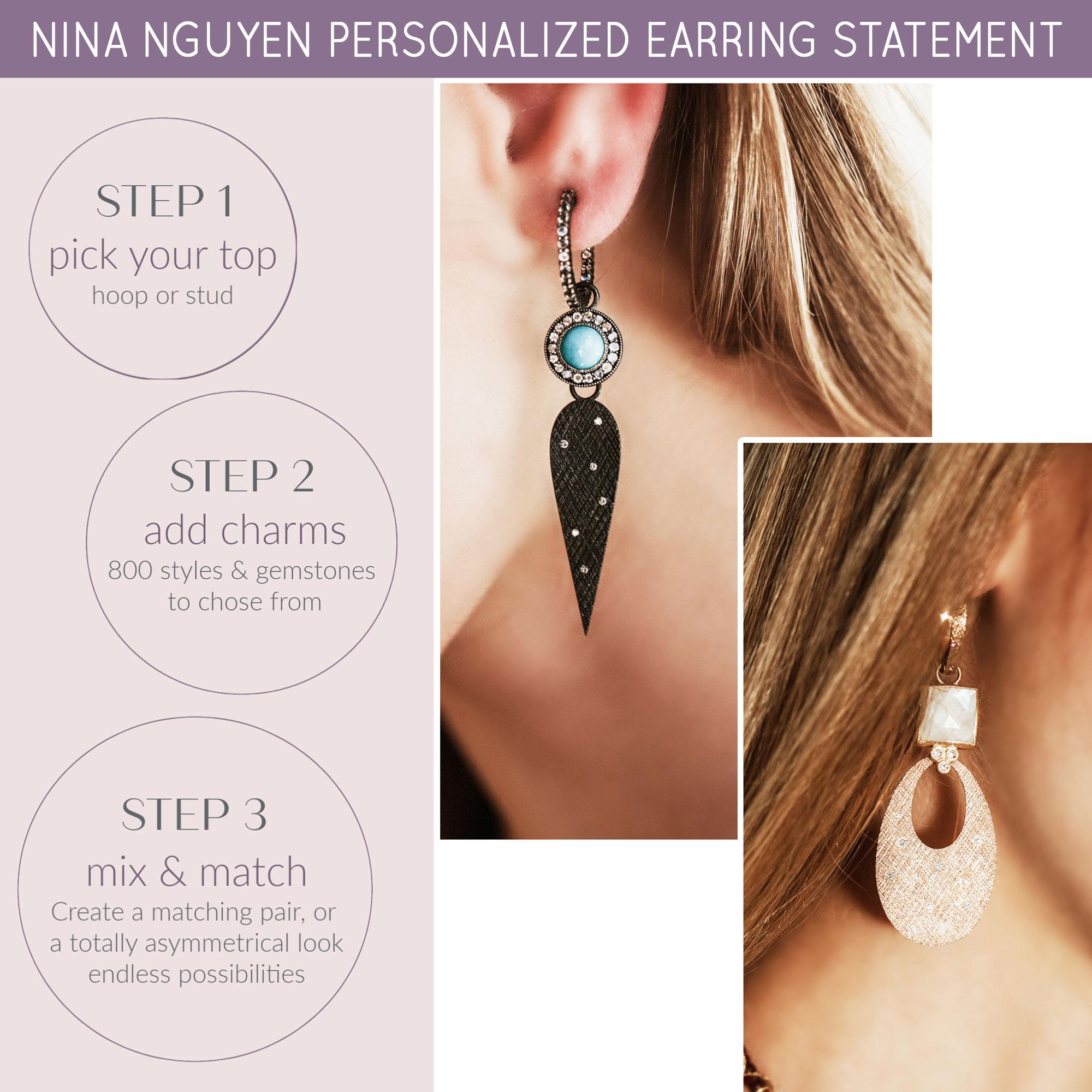 Nina Nguyen Chrysoprase 18 Karat Gold Earrings For Sale 2