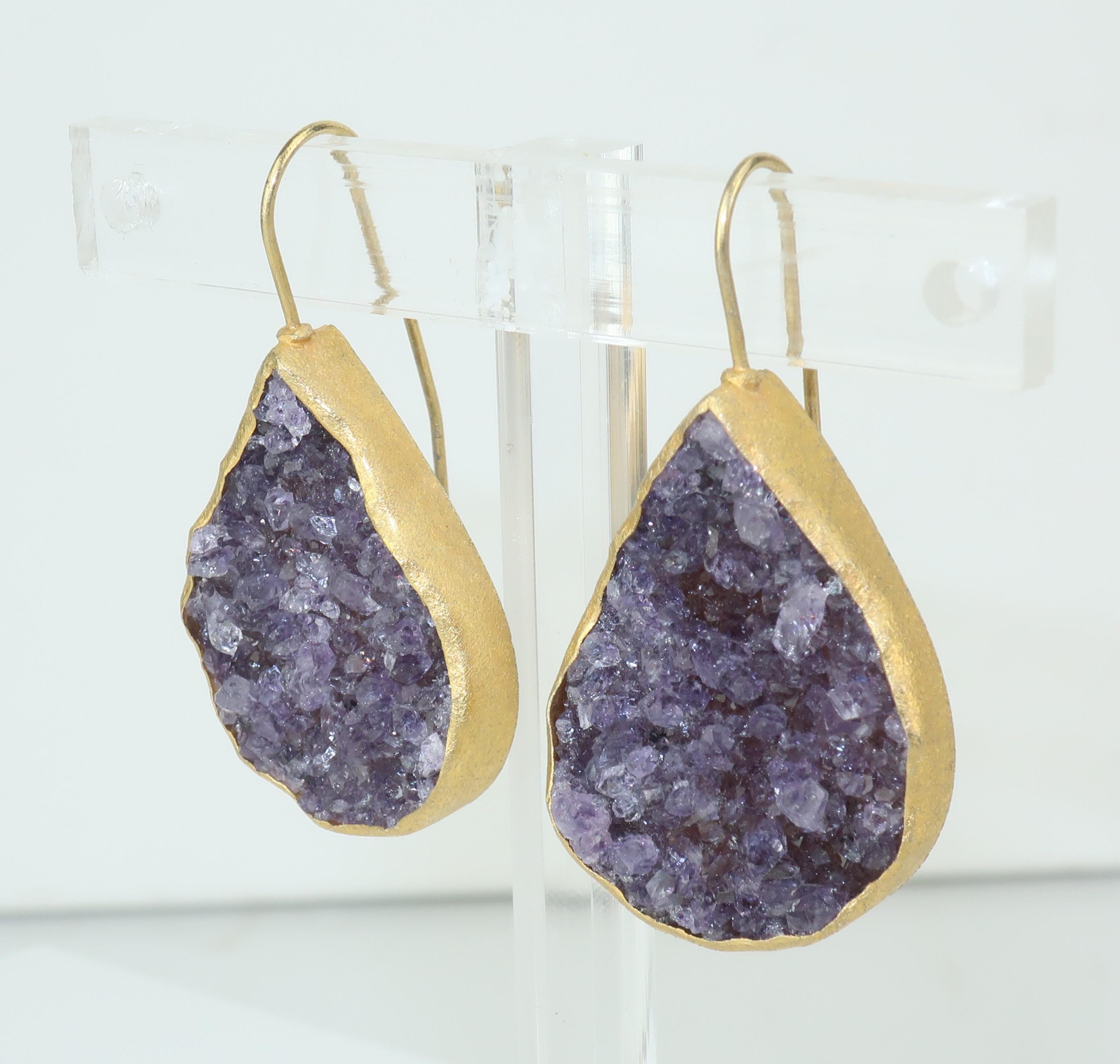 Artisan Nina Nguyen Vermeil Amethyst Earrings 