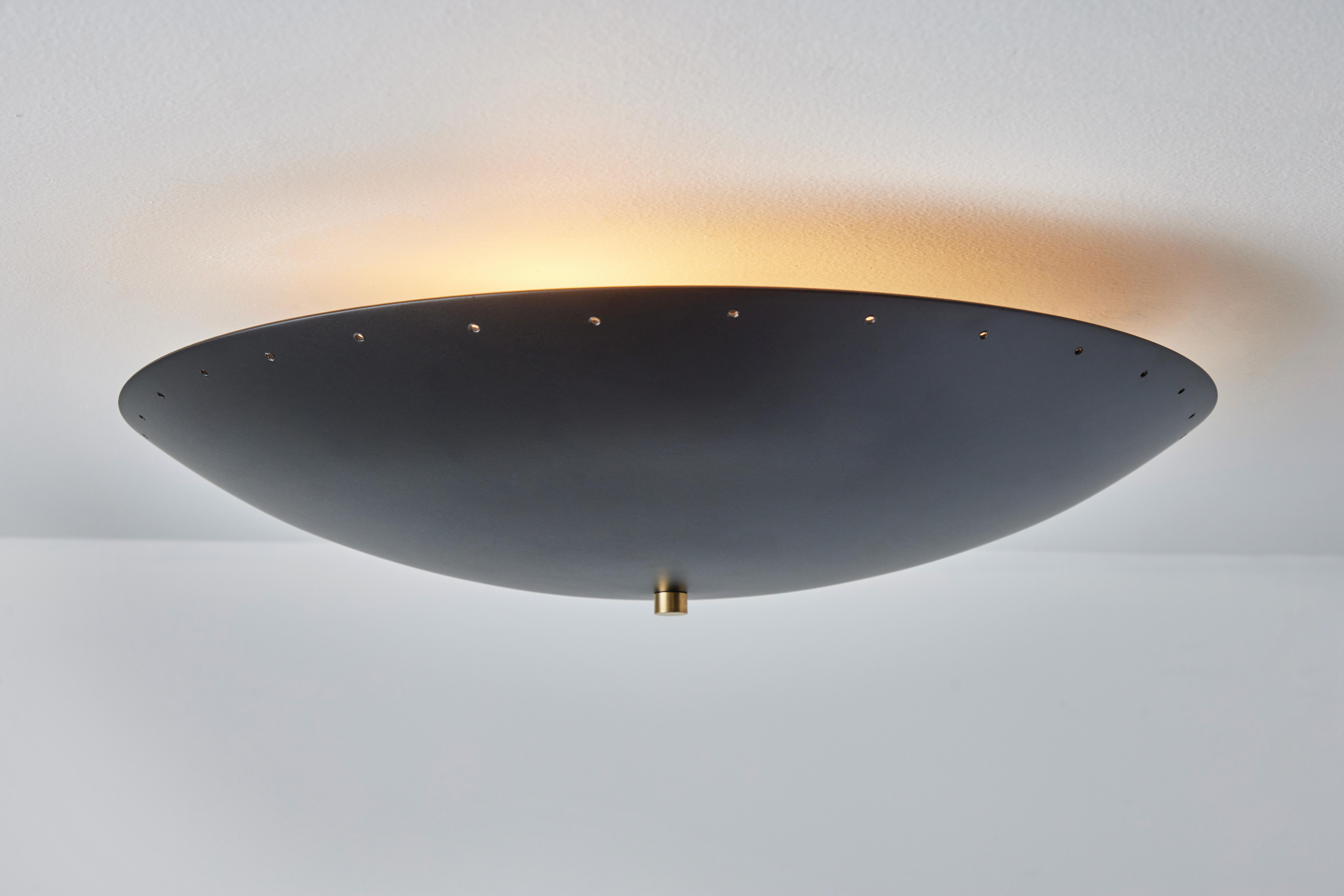 'Nina' Perforated Dome Ceiling Lamp in Black by Alvaro Benitez In New Condition For Sale In Glendale, CA