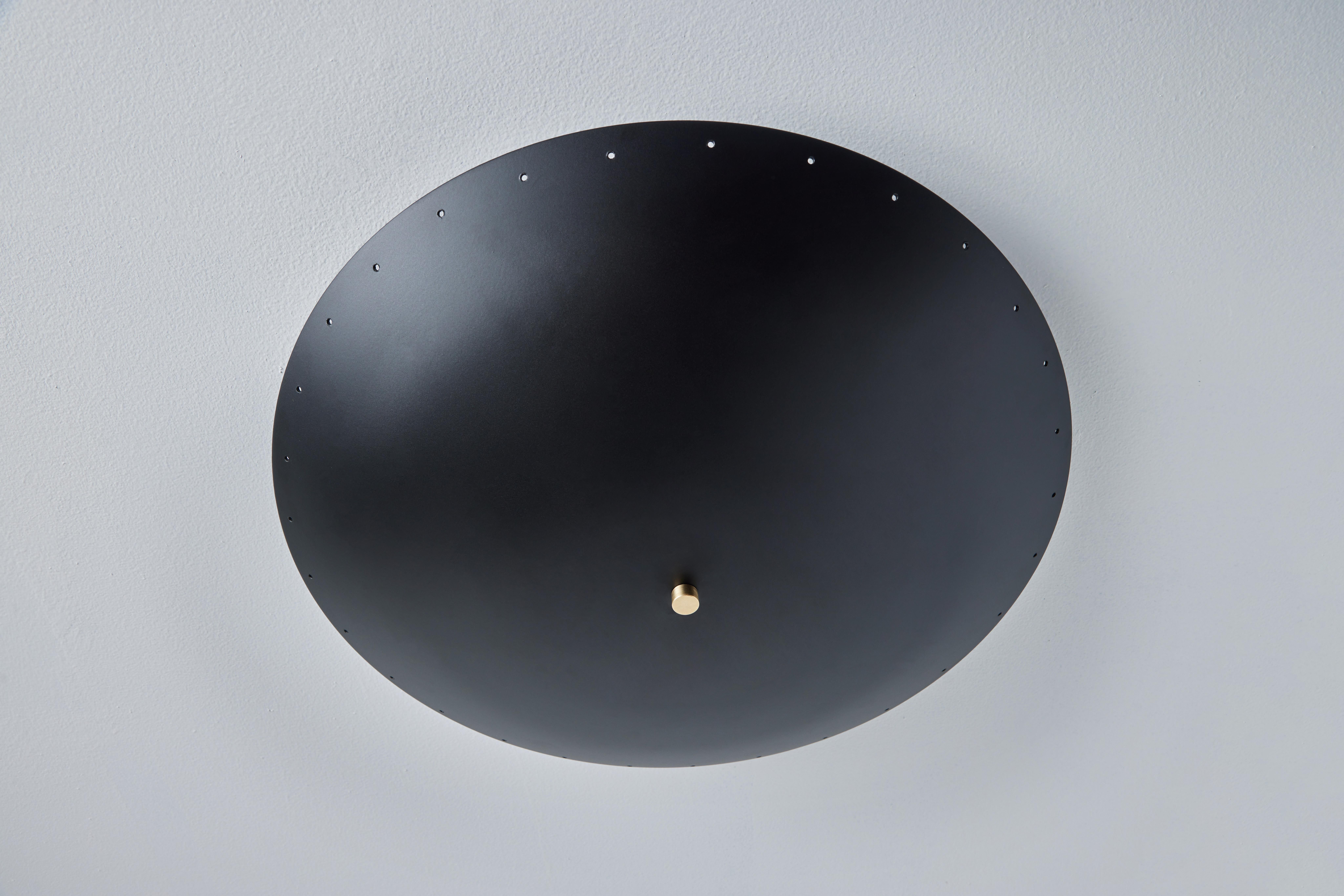 'Nina' Perforated Dome Ceiling Lamp in Black by Alvaro Benitez For Sale 1