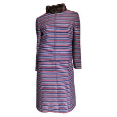 Nina Ricci - Robe et veste bordée de fourrure, années 1960