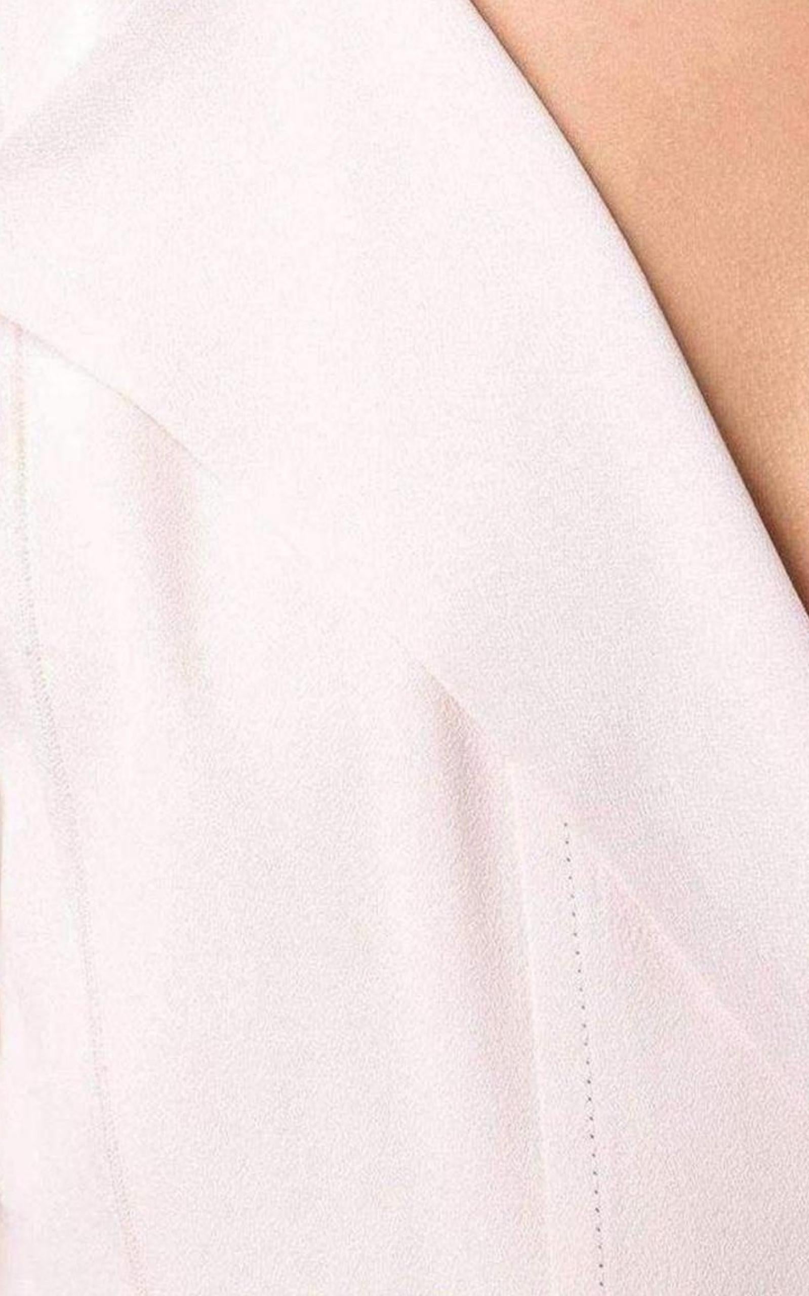 New Nina Ricci Belted Wrap Pink Silk Blend Dress FR 38 For Sale 1